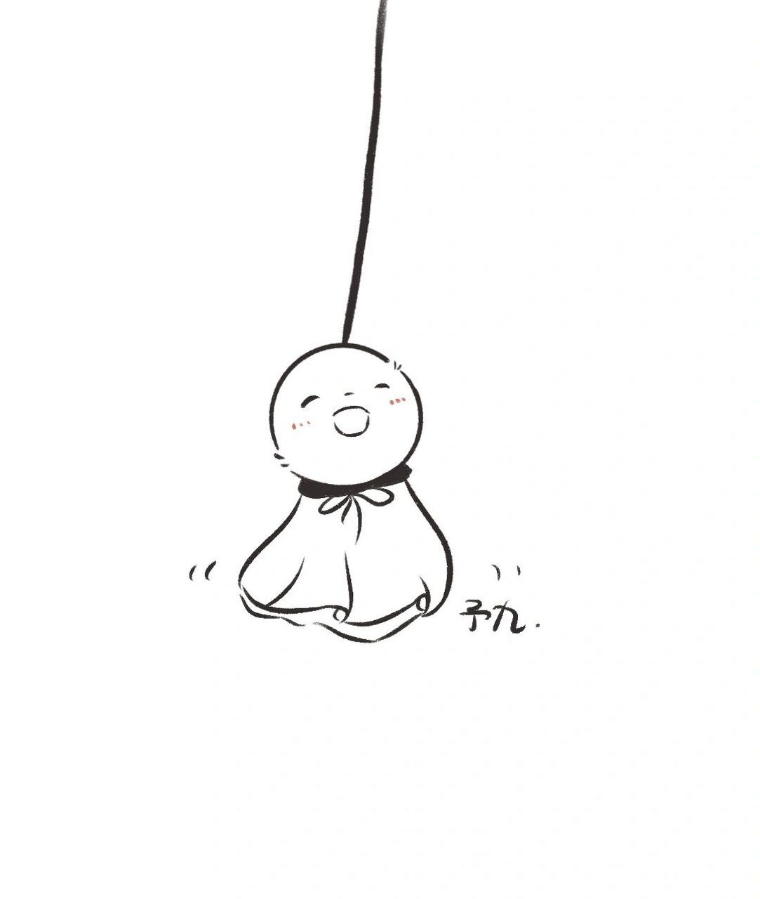 超治愈简笔画:晴天娃娃(附教程) 爱下雨的春天给自己画一个晴天娃娃吧