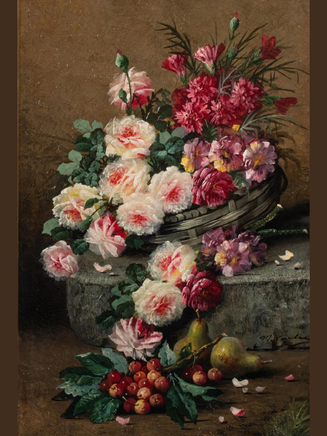 静物油画花卉世界名画油花朵构图欧洲画静物经典名作欧洲有名的画作