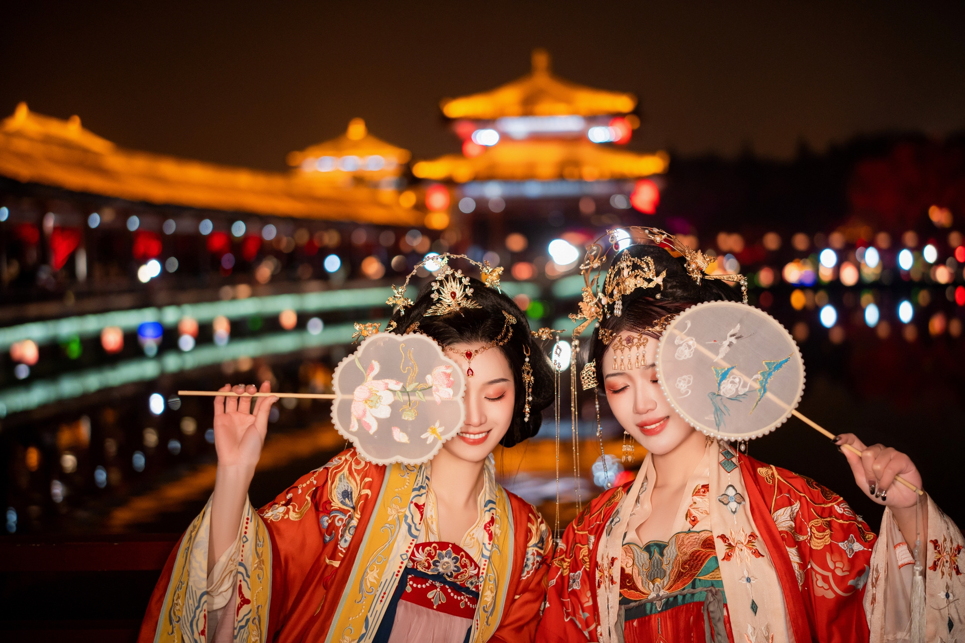 被无数人问是不是去大唐不夜城表演哈哈 西安真的真的也也也太适合拍