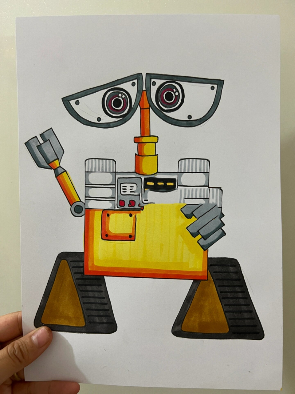 挑战100幅儿童画——第49幅【机器人瓦力】
