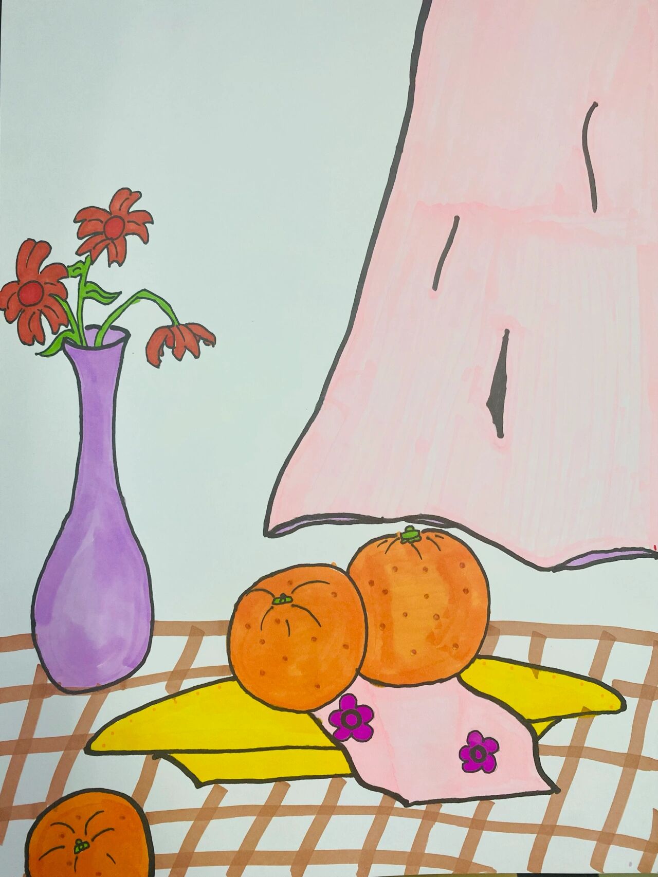 四年级上册美术《生活中的暖色》板书设计