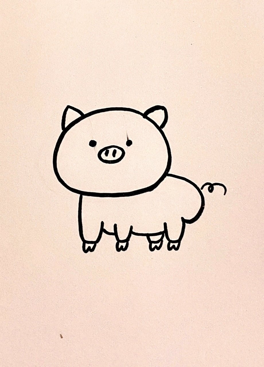 零基础简笔画,手帐绘画96:动物篇6小猪 一个圆能画多少种动物