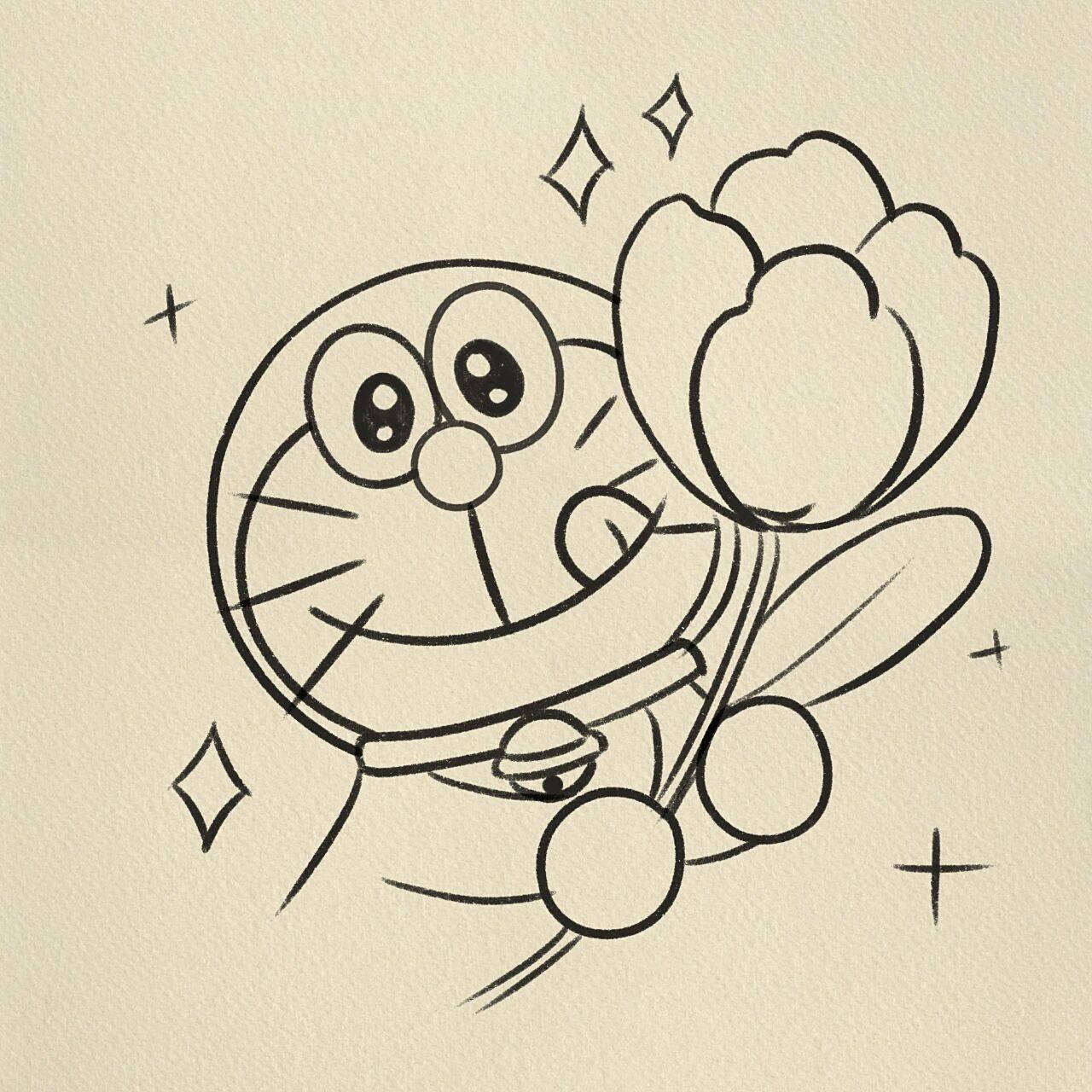 哆啦a梦简笔画‖(13)       临摹