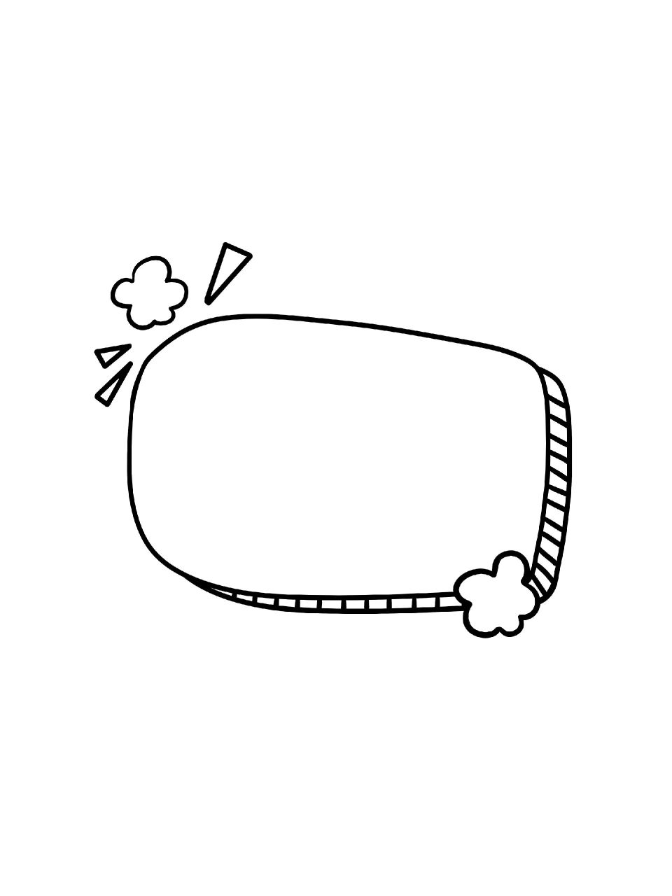 手绘边框‖可爱云朵对话框线稿免抠图② 96969696 最万能的