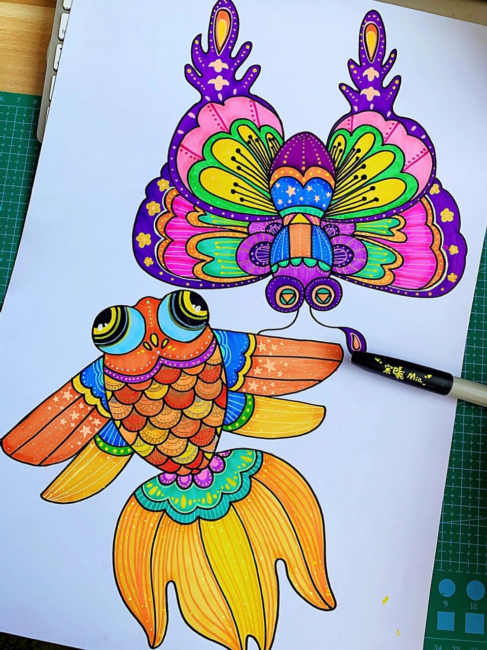 儿童绘画课程内容设计—《金鱼和蝴蝶风筝》 小盆友要的风筝来啦 快来