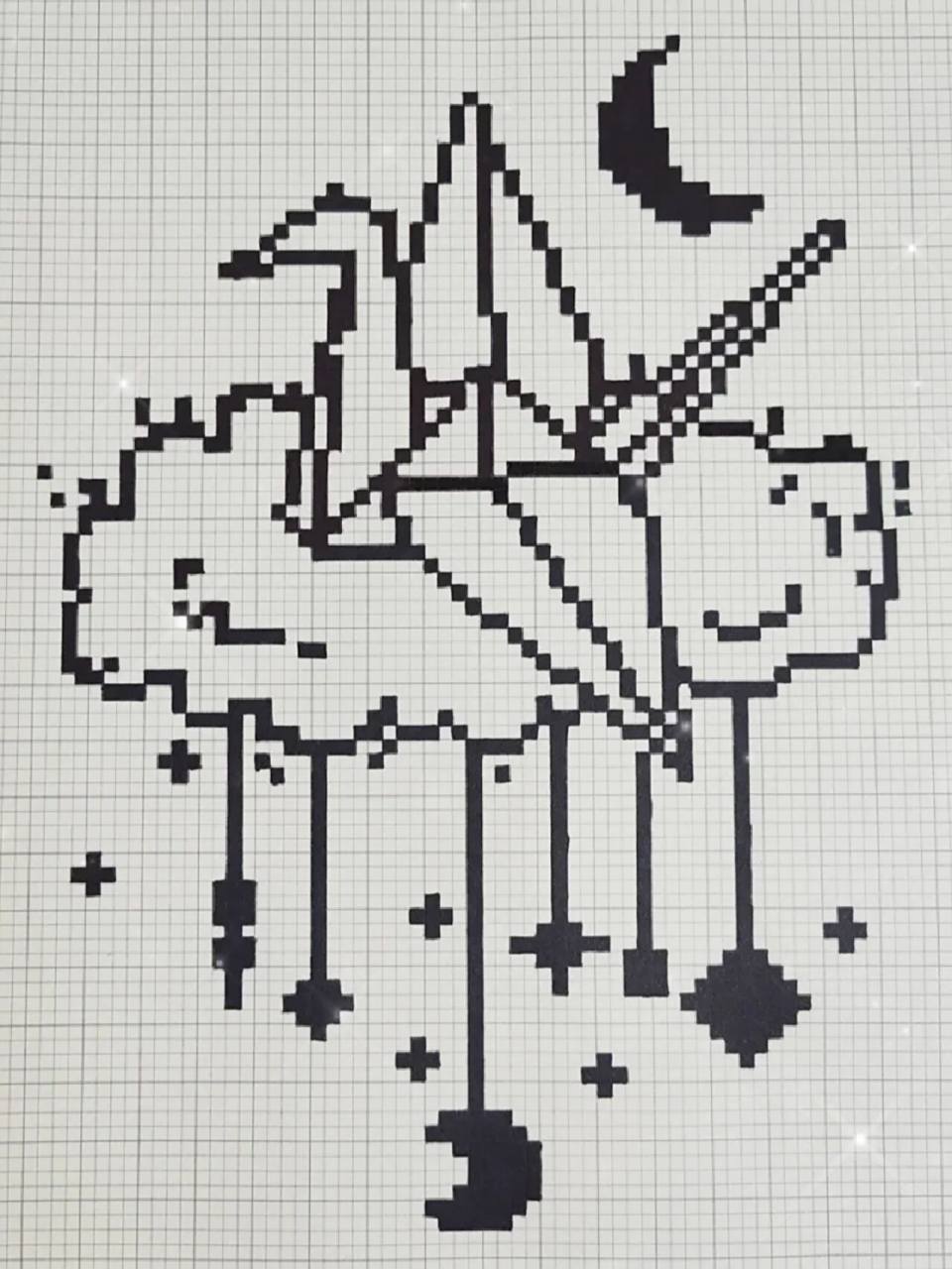 方格纸画画 方格纸画画.