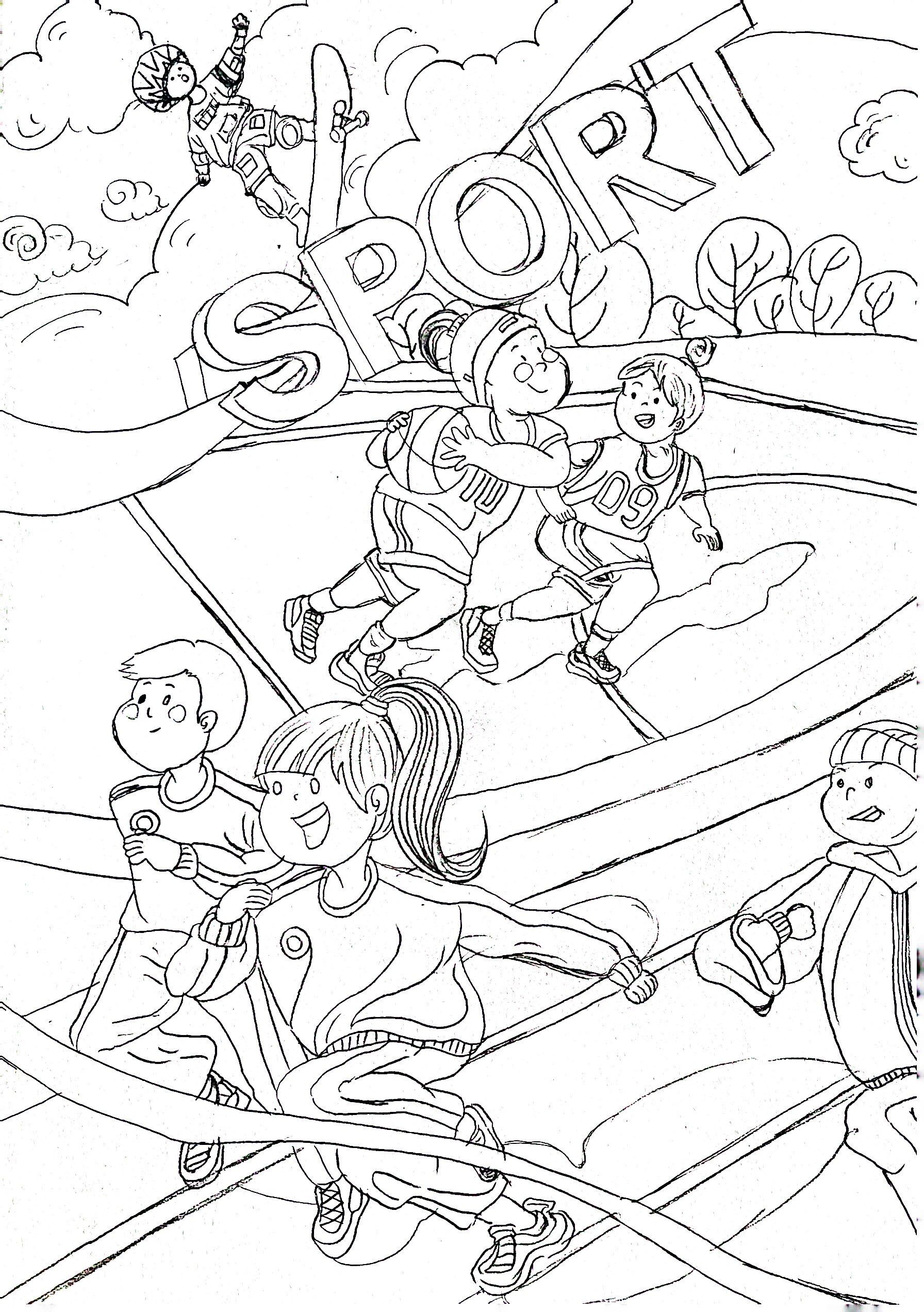 校园运动主题绘画