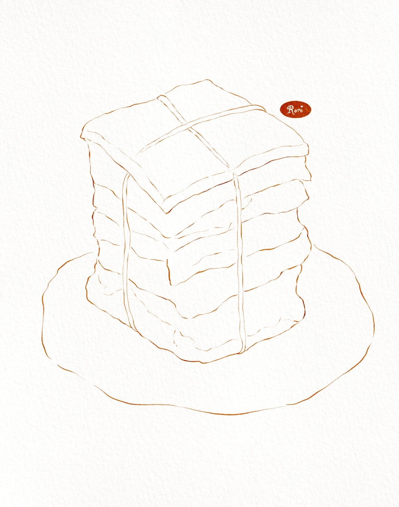 ipad水彩美食|东坡肉|美食插画作业