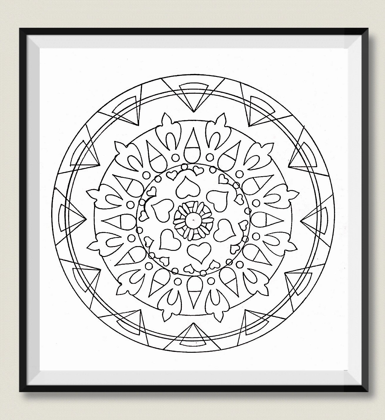 小朵的原创手绘曼陀罗,取名《青灯》          从此青灯伴古佛,不负