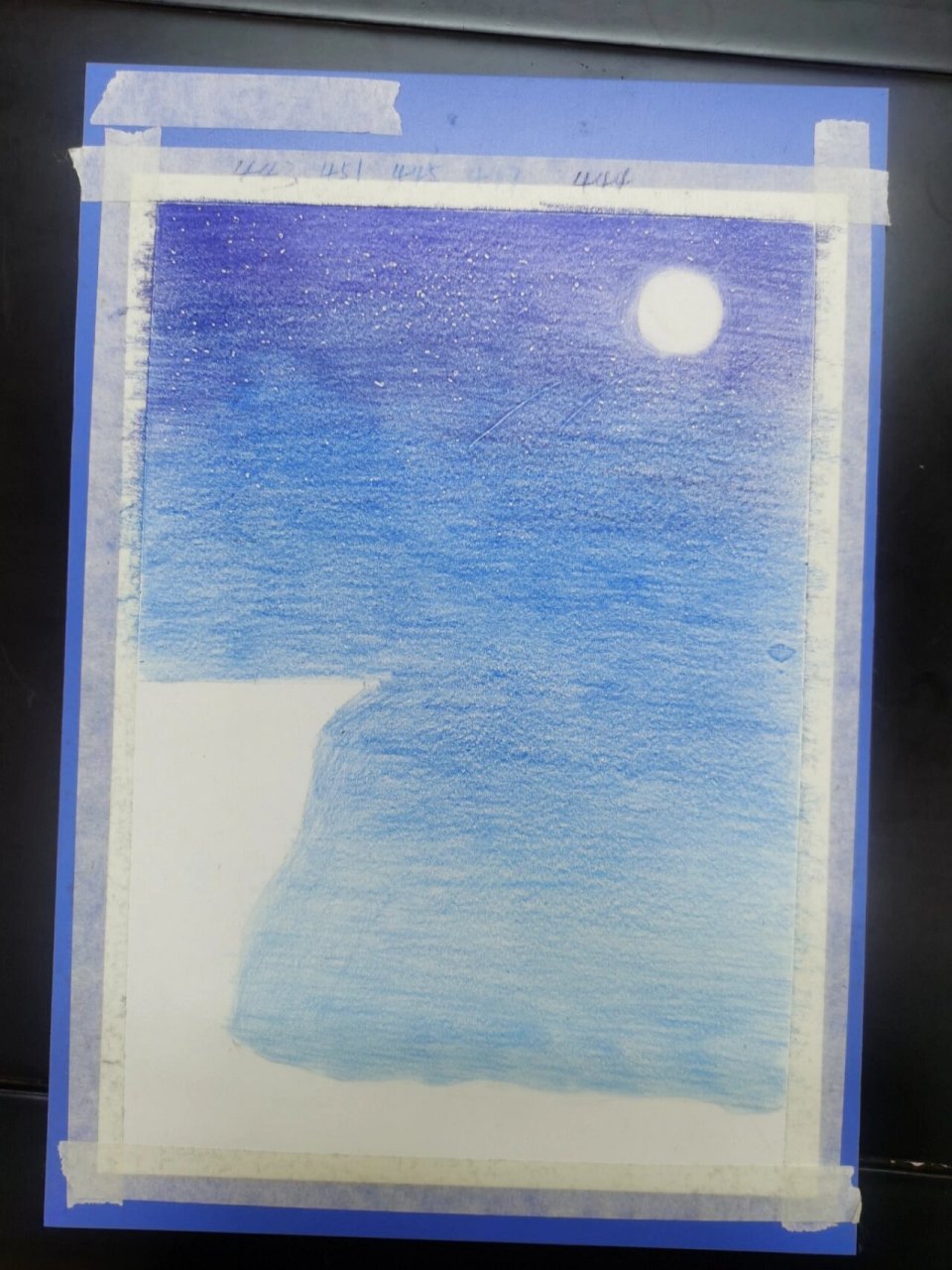 彩铅  |  《星空》简易教程步骤 纸张规格:16k,180g彩铅纸 48色水溶性
