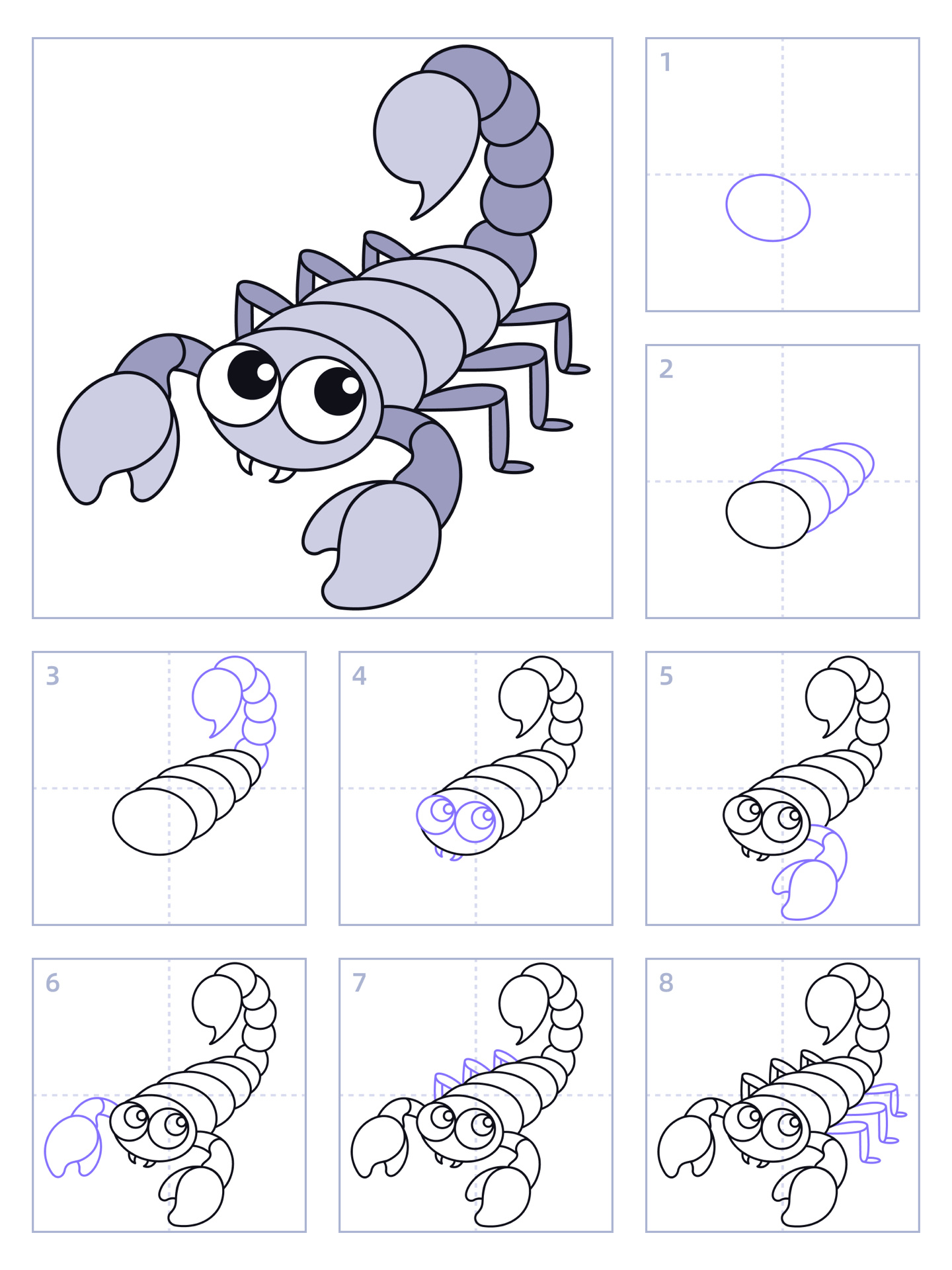 简笔画98期|蝎子0415