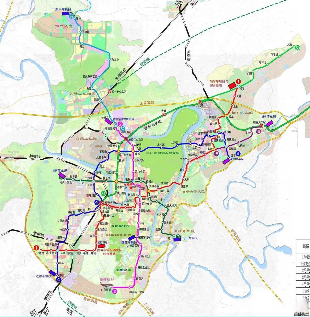 柳州市轨道交通1-4号线