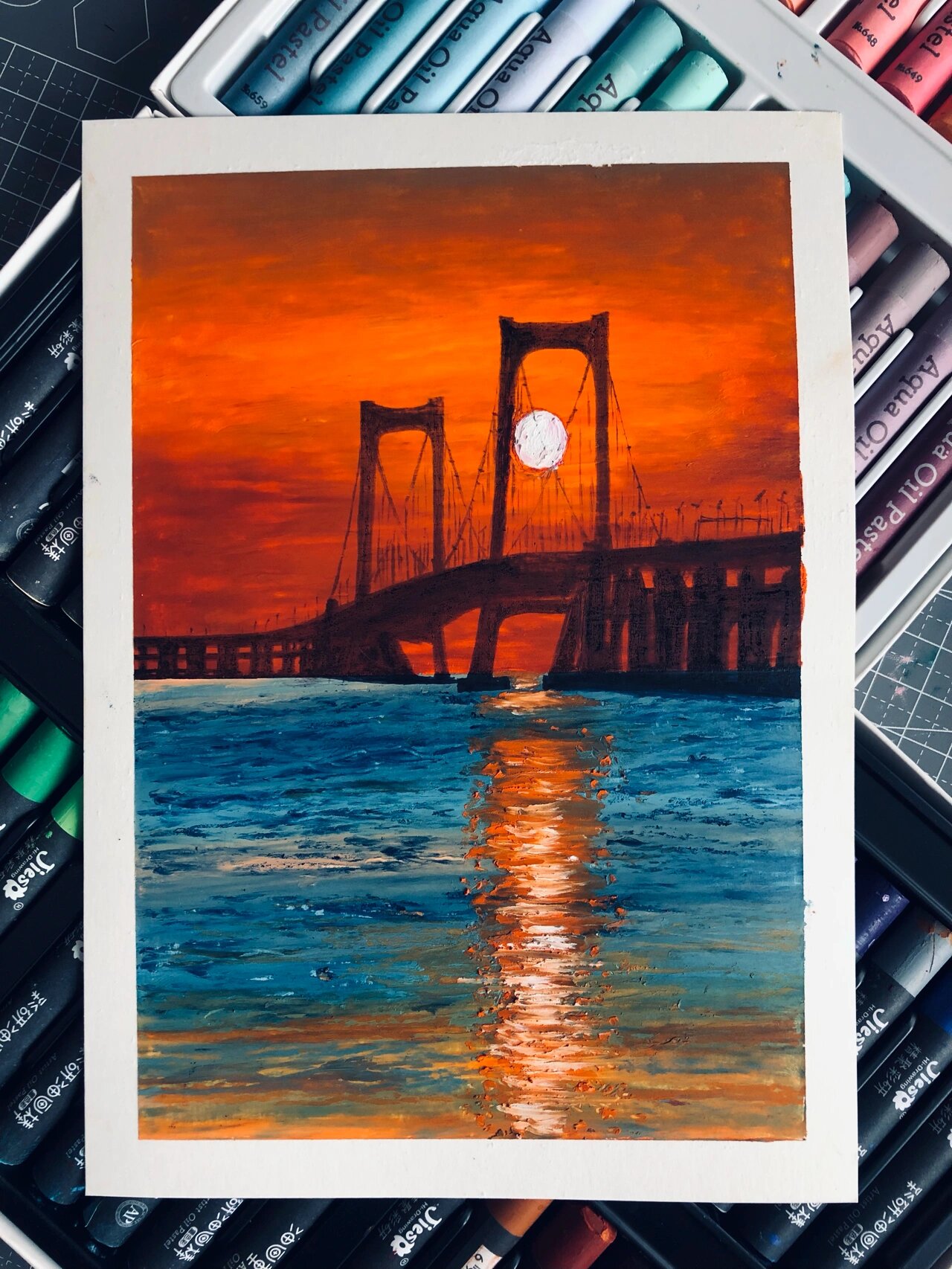 油画棒 大连星海跨海大桥 是你的家乡吗