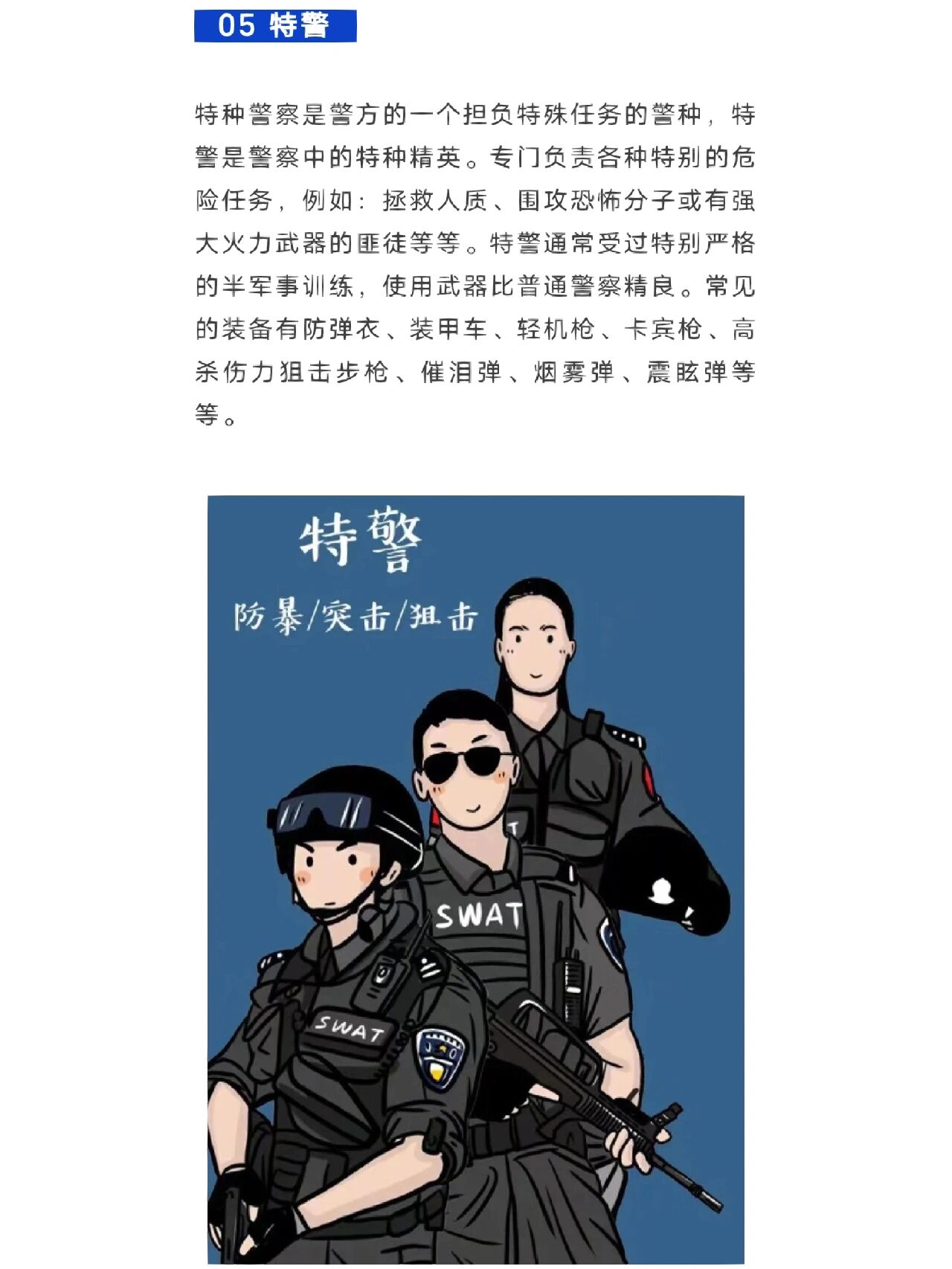 警察种类介绍图片大全图片