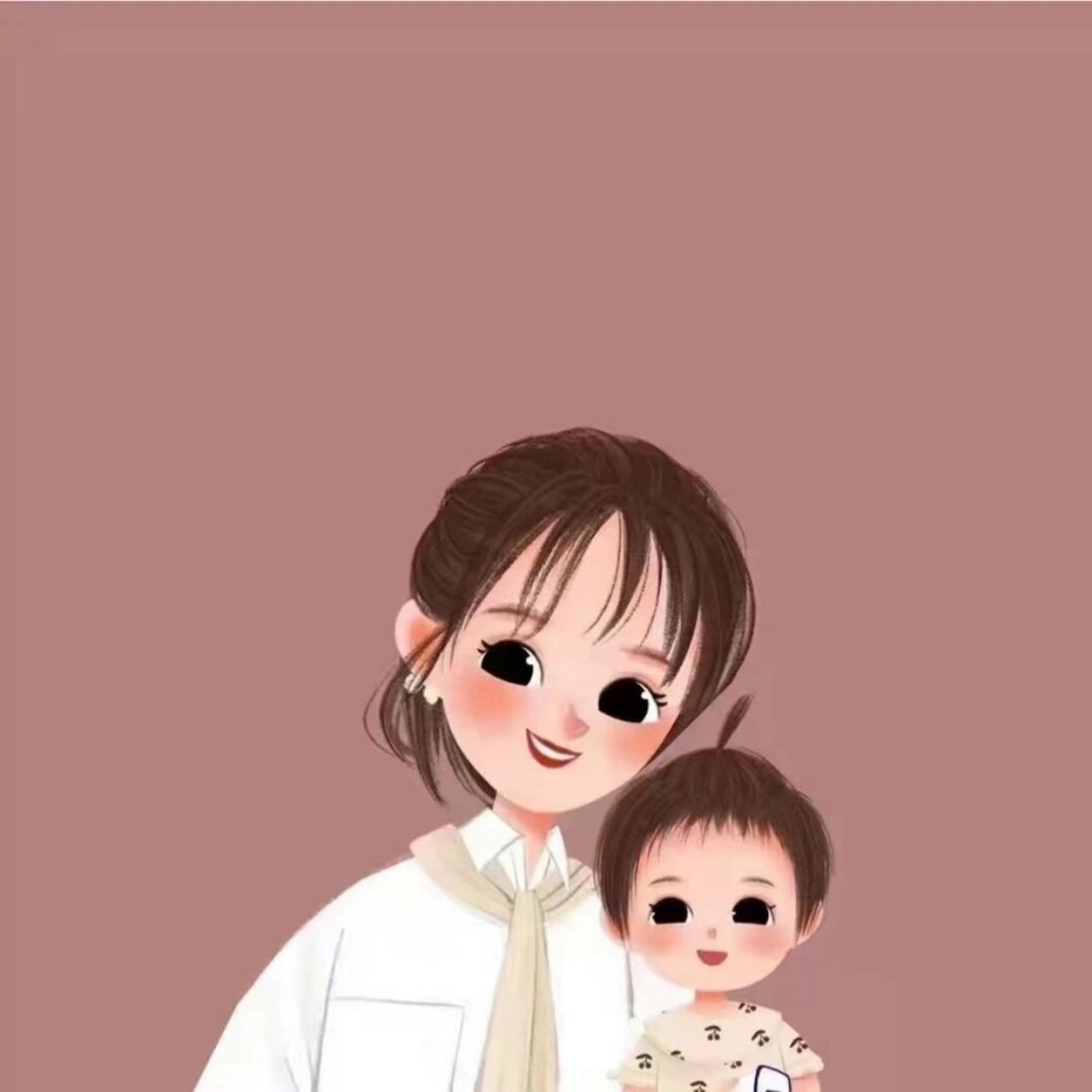 集美们~今天分享4组女儿的亲子情侣头像 一左一右,和你的老公一起用