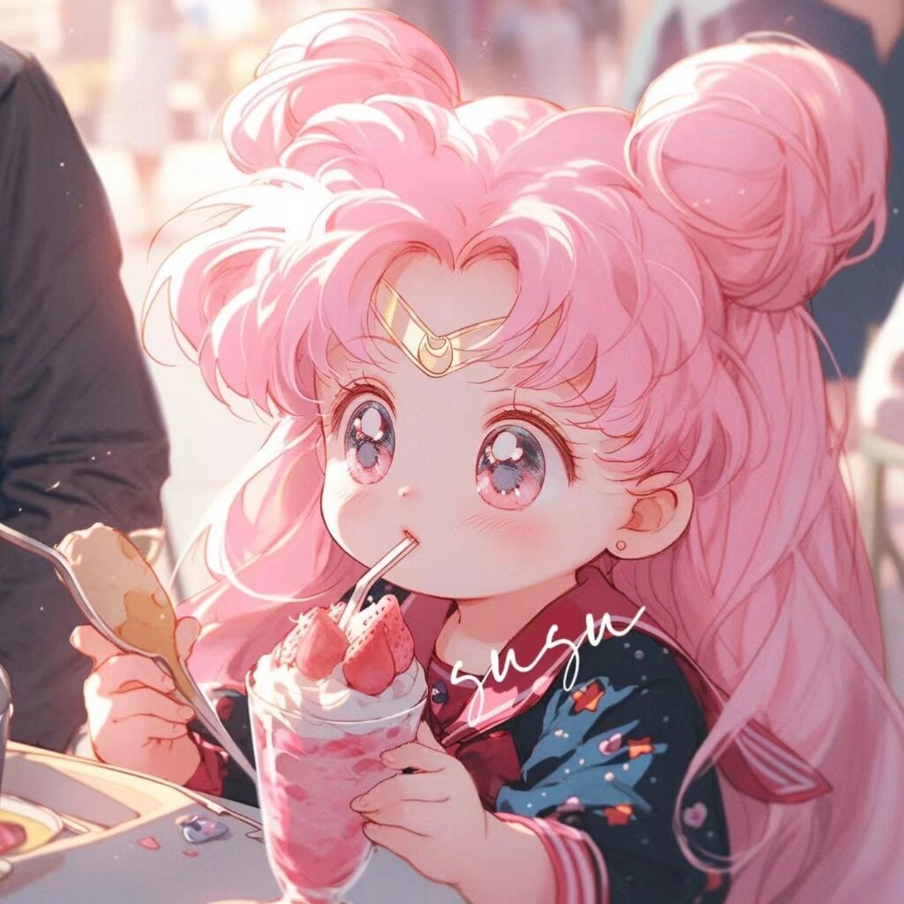 治愈系列丨又粉又可爱的女生头像 粉粉嫩嫩的女生头像吃这冰淇淋,太