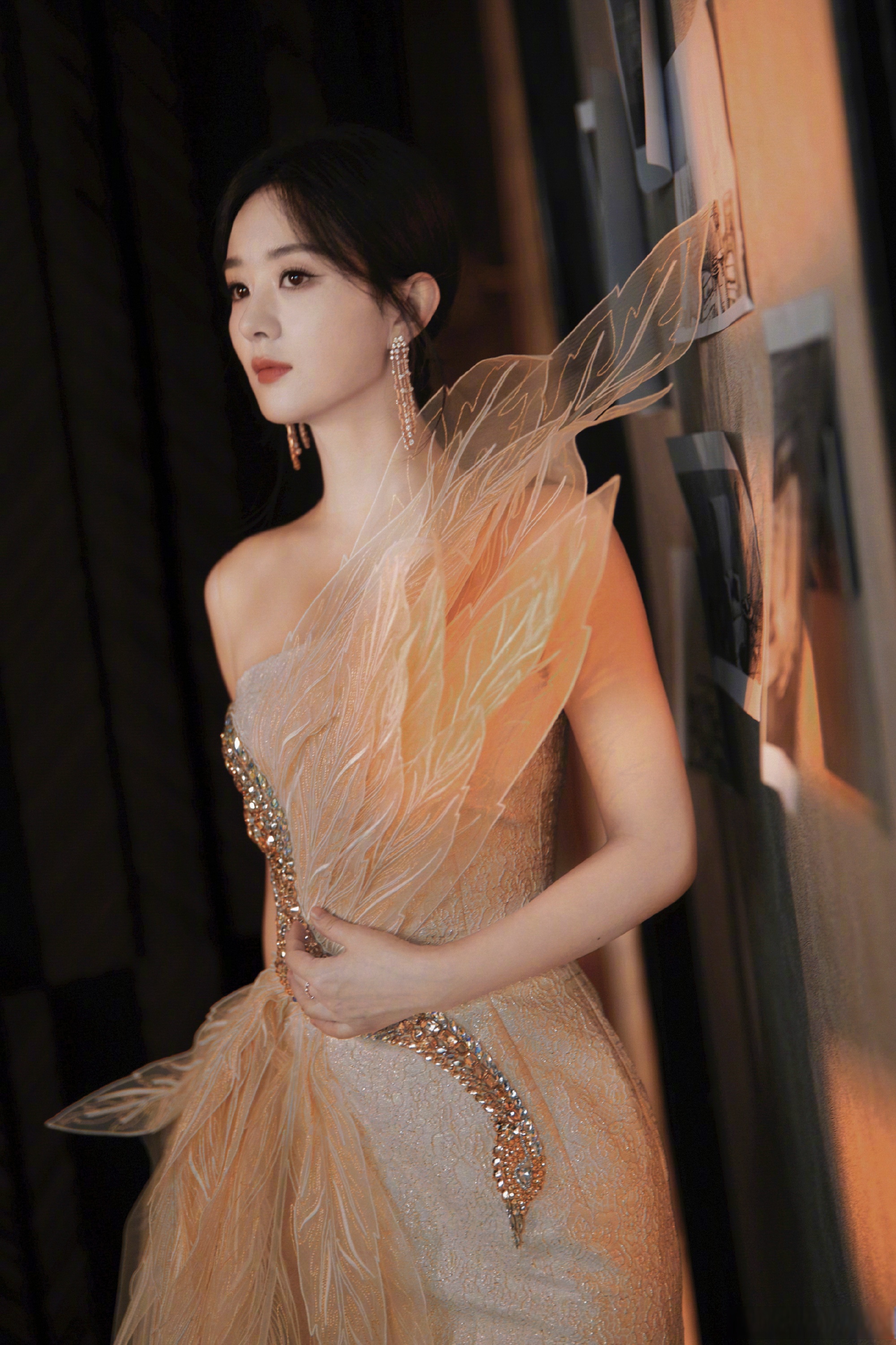 赵丽颖与凤行,羽纱仙子裙