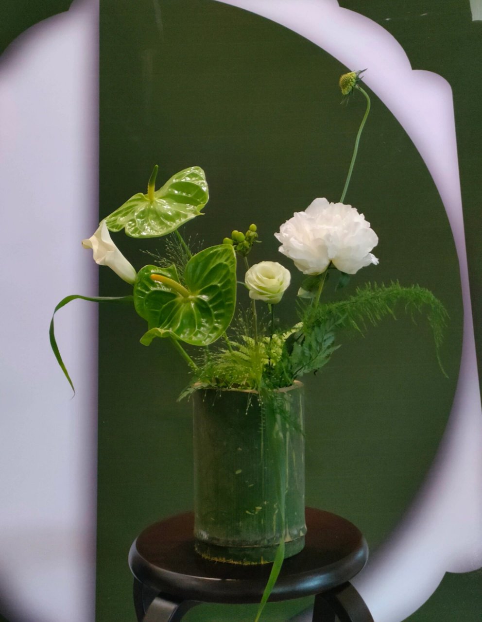 一路被夸的竹筒插花97竹子花艺99 因为迷上新中式 慢慢我们花店也