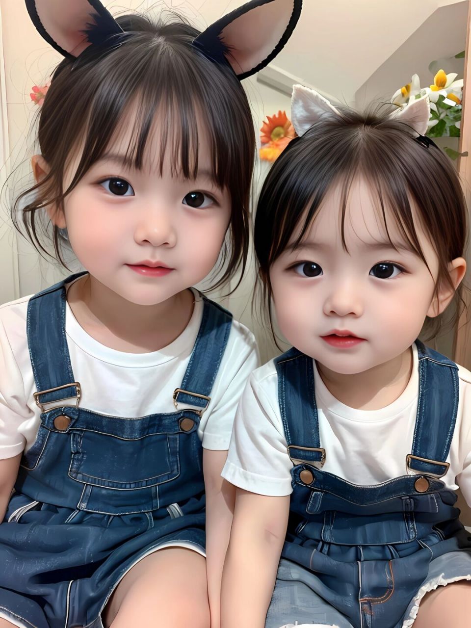 妹妹调皮,姐姐懂事.#骗你生女儿# #大眼萌娃# #小可爱# #塑料姐妹花