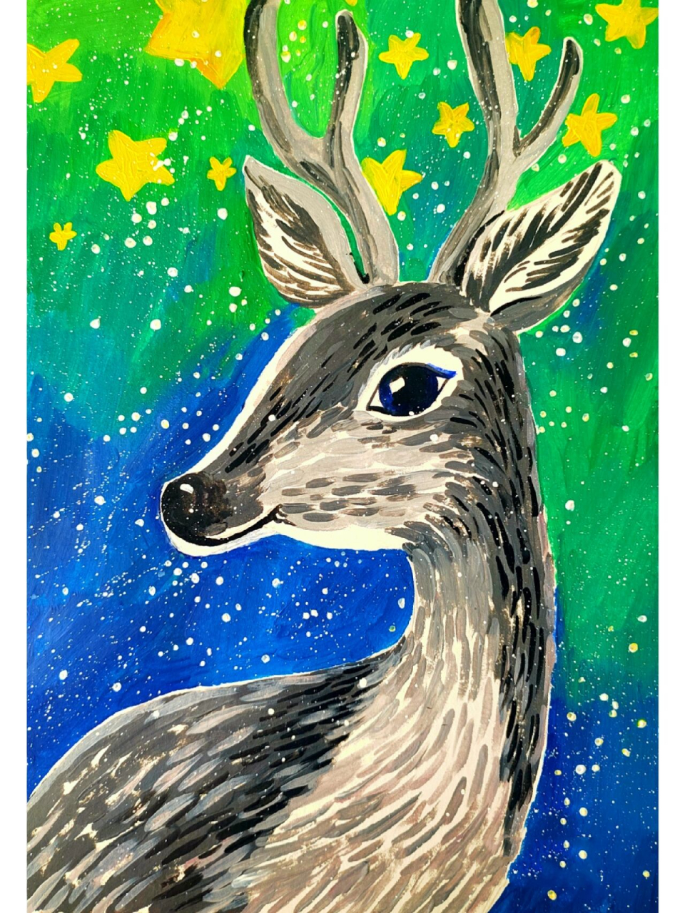 简单动物水粉    适合初学练练毛发笔触,简单出效果