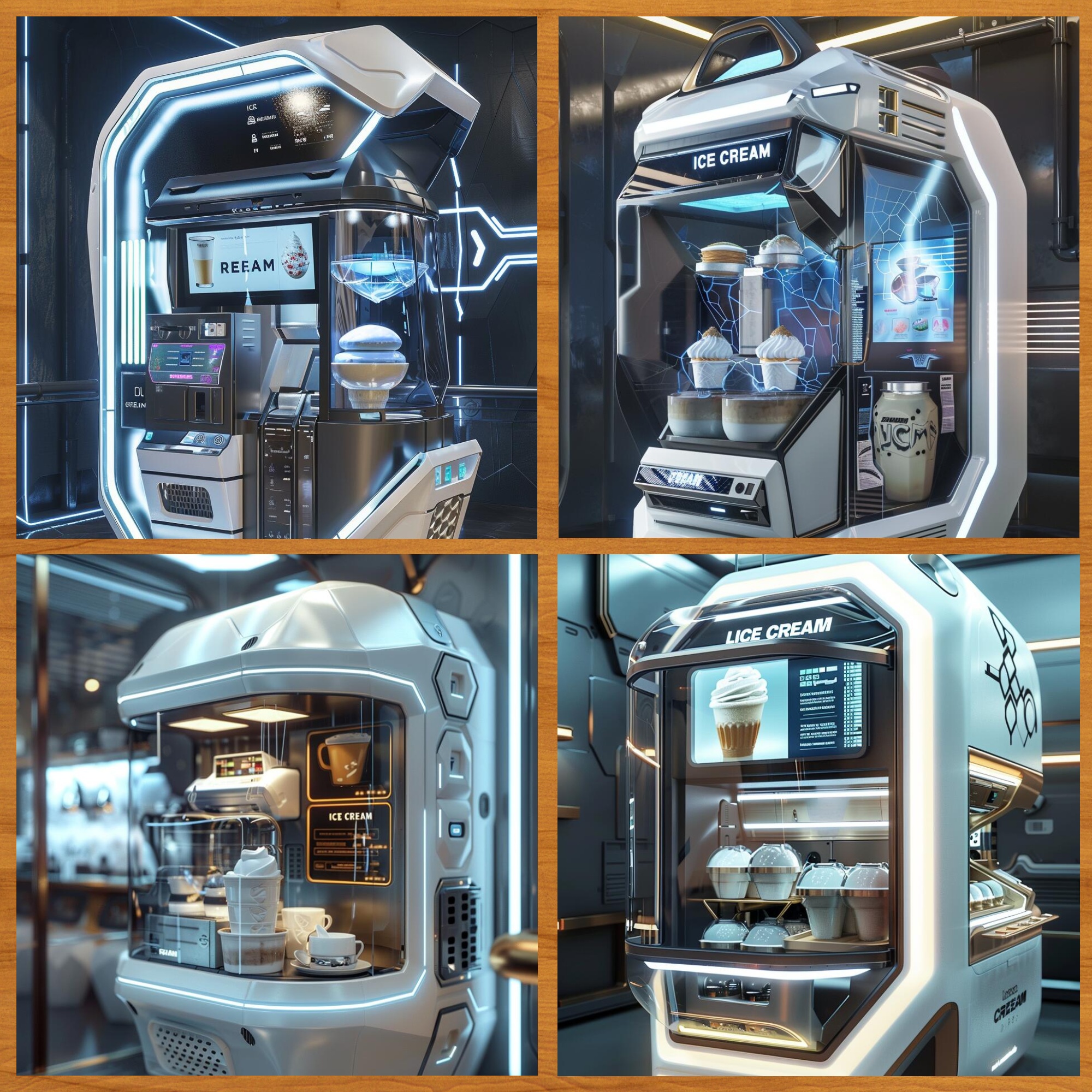 未来科技冰淇淋自助贩卖机概念设计