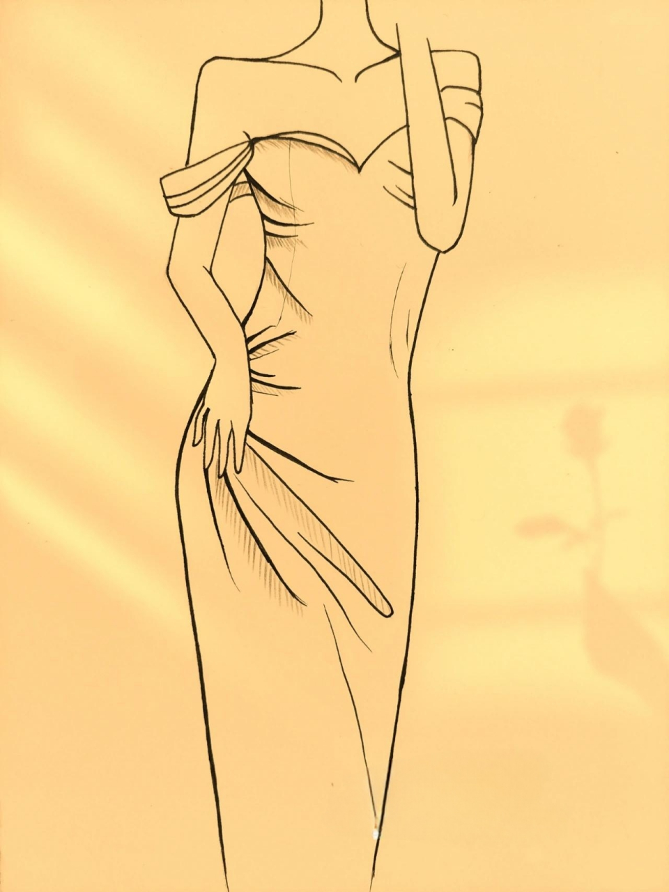 美女黑白简笔画#绘画教程26 辣妹简笔画74绘画过程 暑期快乐呀!