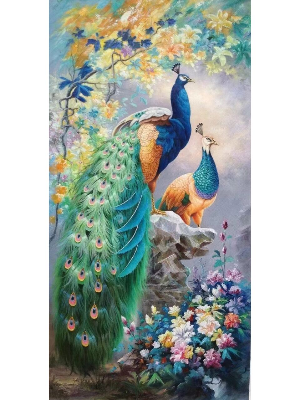 双11孔雀油画特卖