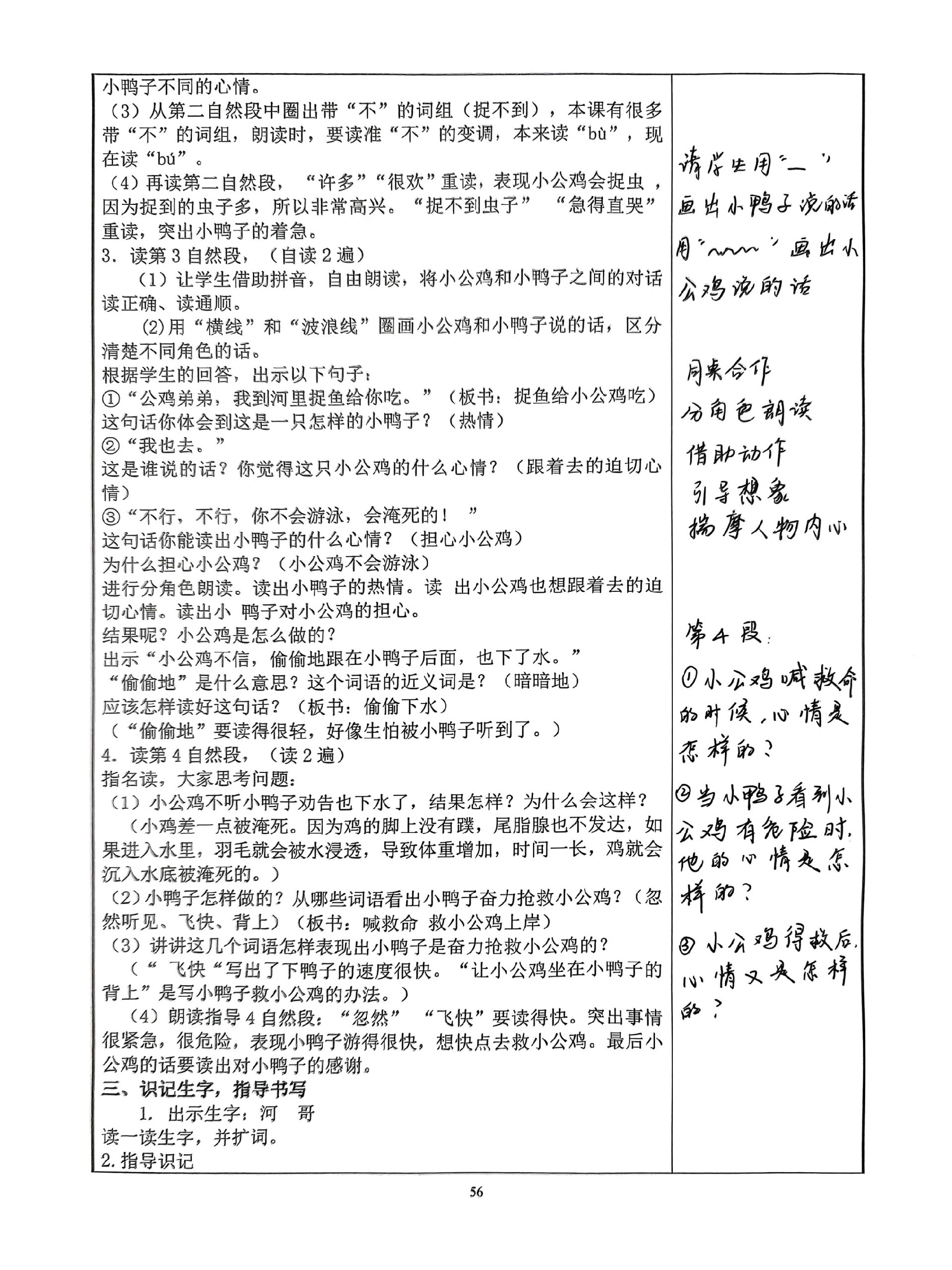 语一下《小公鸡和小鸭》二次备课及教学反思