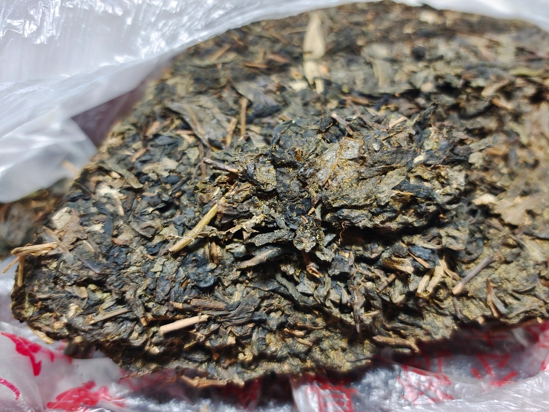 开水冲走霉菌了还能喝吗? 好像是普洱茶 上面金黄色的像虫卵