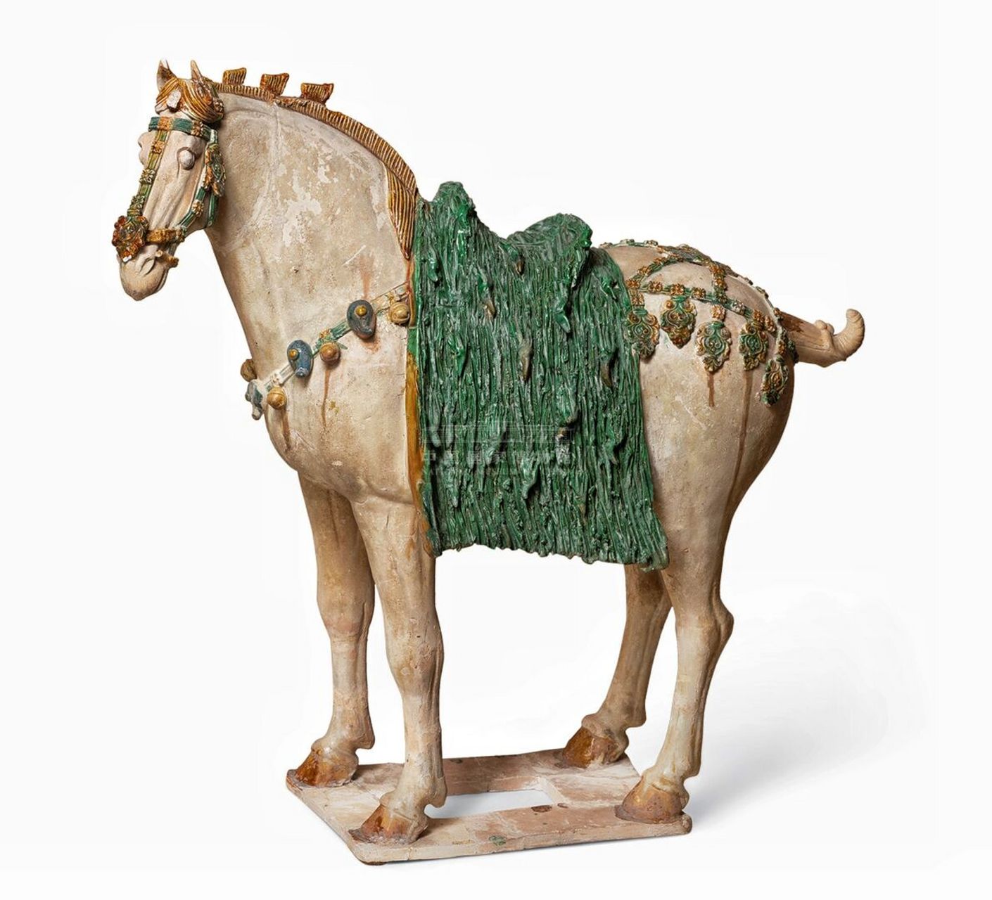 唐| 三彩釉陶马 文物尺寸: 高54厘米,长52.