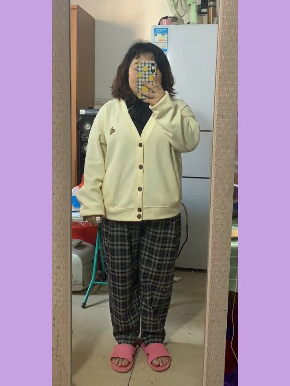 身高150/体重130 超喜欢开衫,可温柔可俏皮.