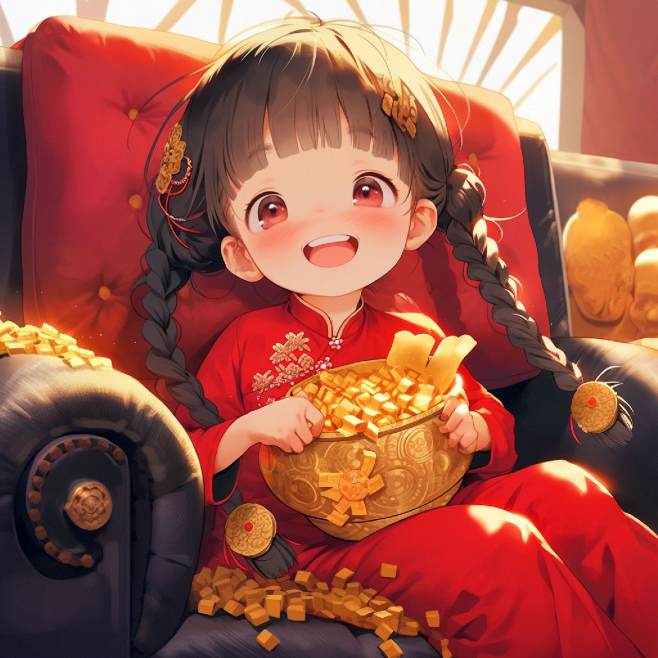 招财头像/努力努力,资产过亿