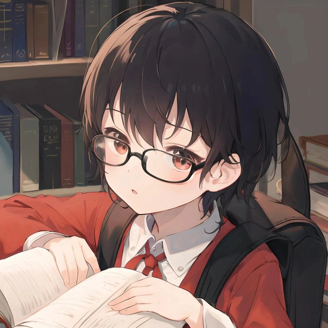 爱看书的小男孩