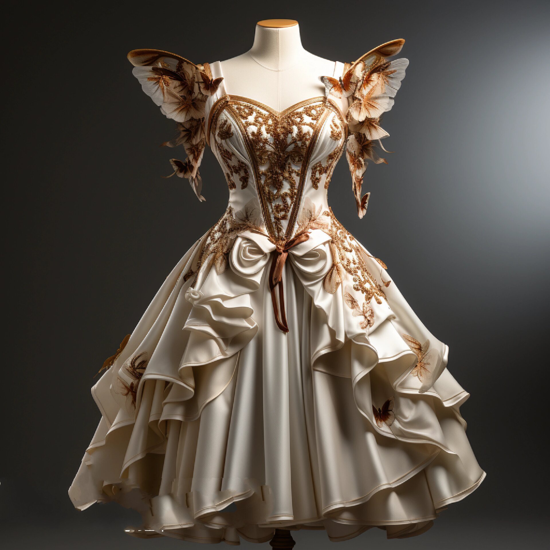 midjourney服装:天使风洛丽塔lolita 这期尝试的是把天使和翅膀元素