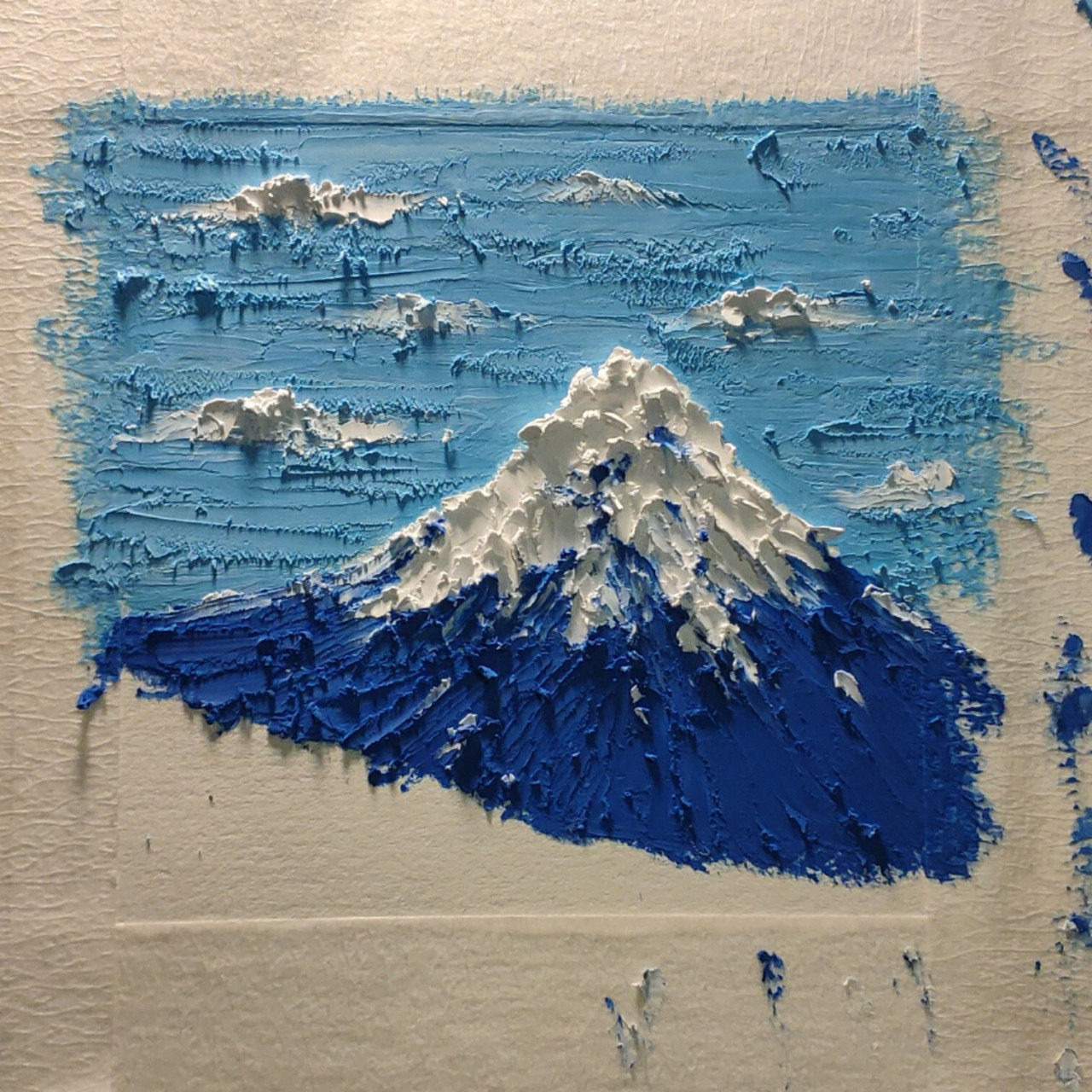 油画棒·富士山91|高尔乐油画棒|过程 色号 富士山91·94 步骤