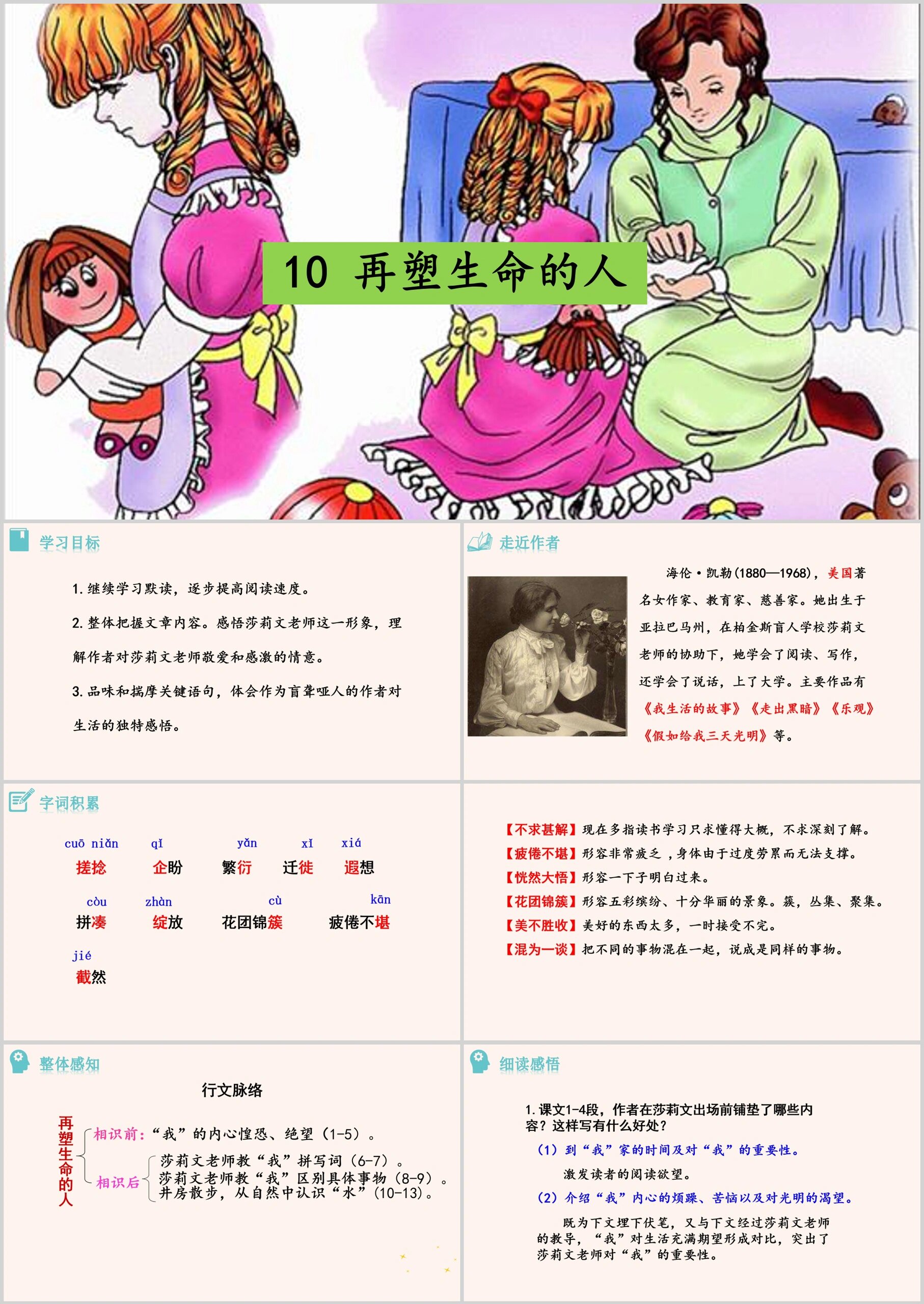 七年级上册《再塑生命的人》