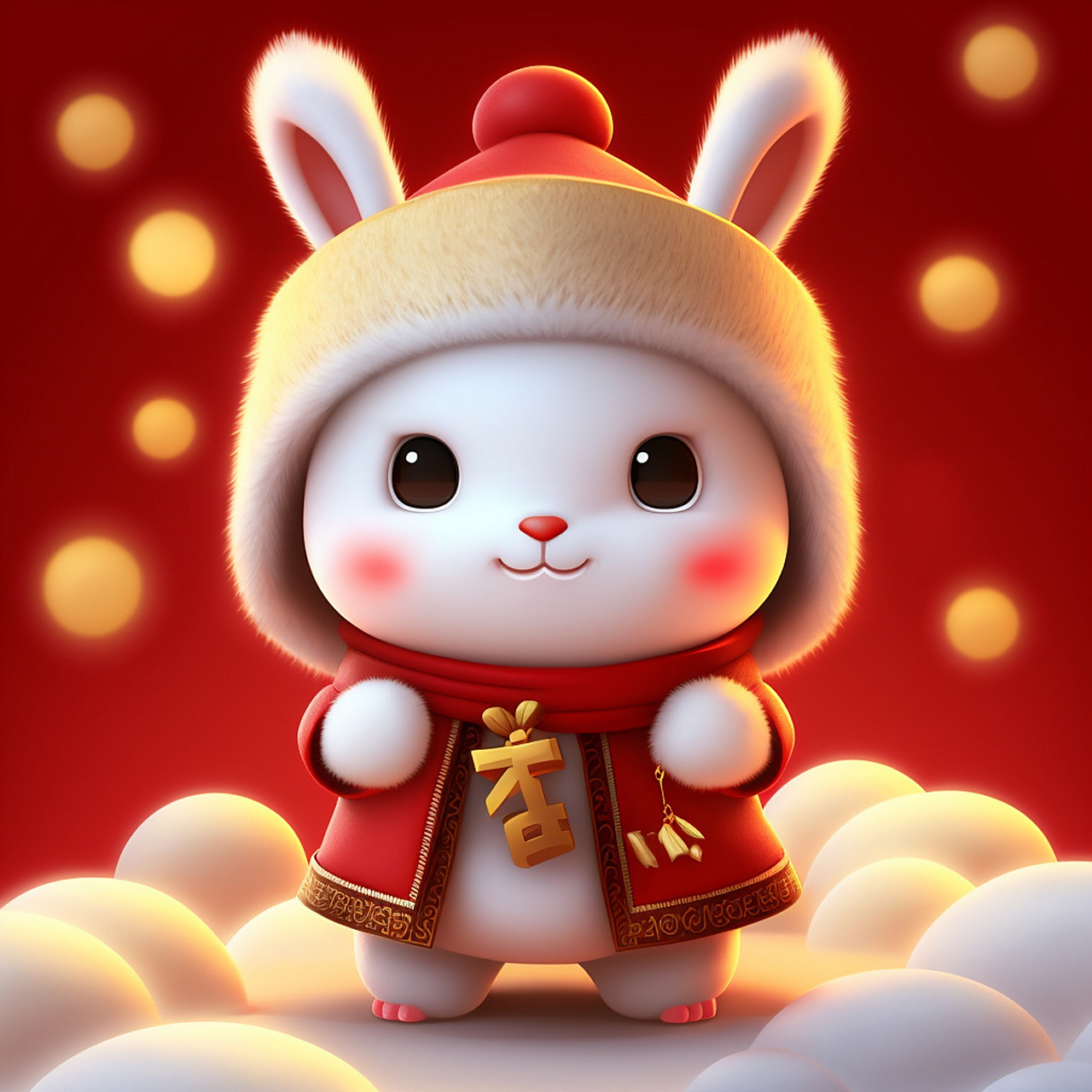 原创新年头像|一波招财兔兔来袭06