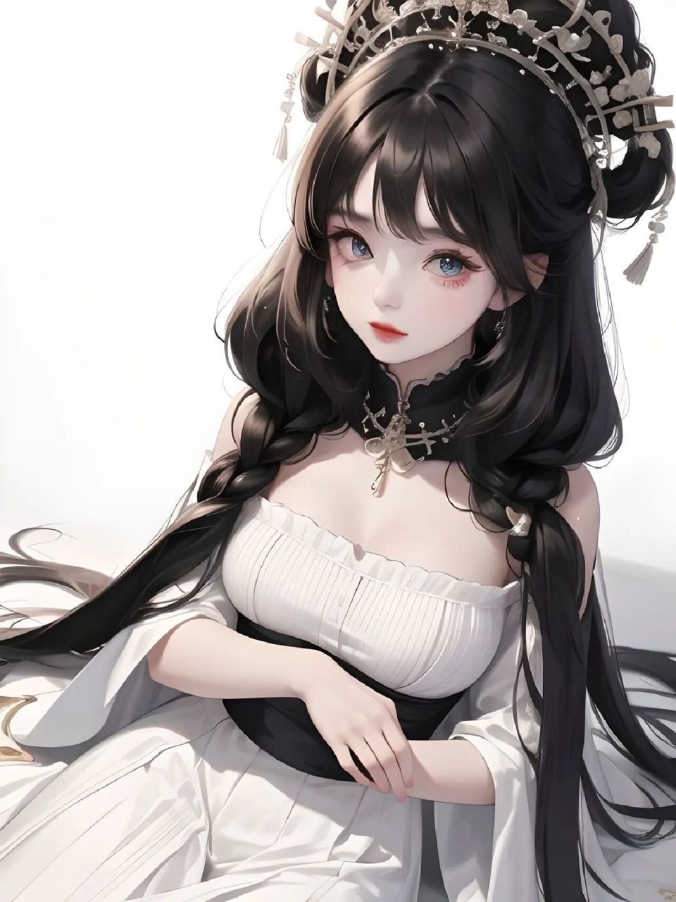 头像合集 | 黑发古风少女头像 又美又撩还很飒             由 生成