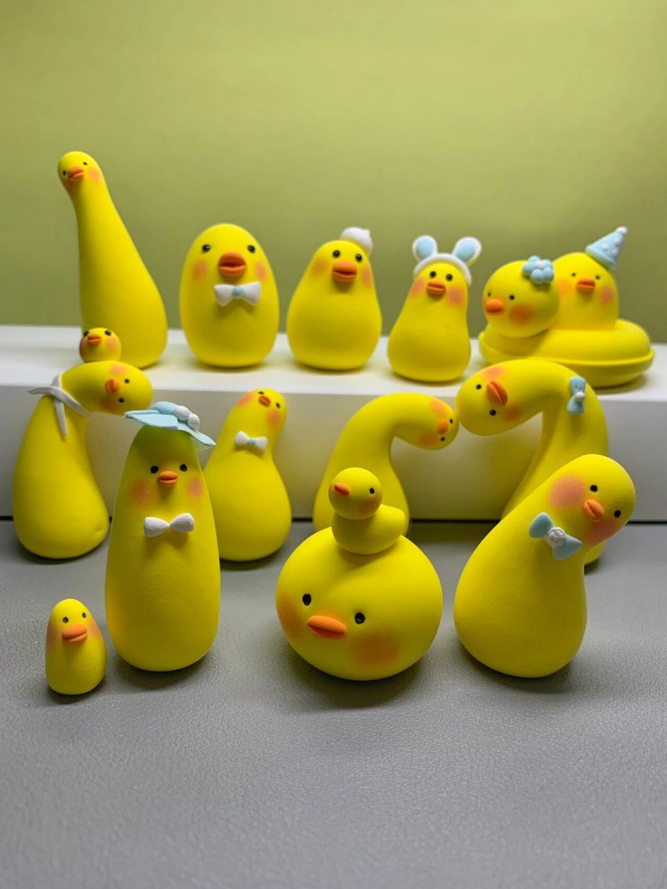 可可爱爱的粘土小黄鸭 这一群小可爱太治愈我啦!