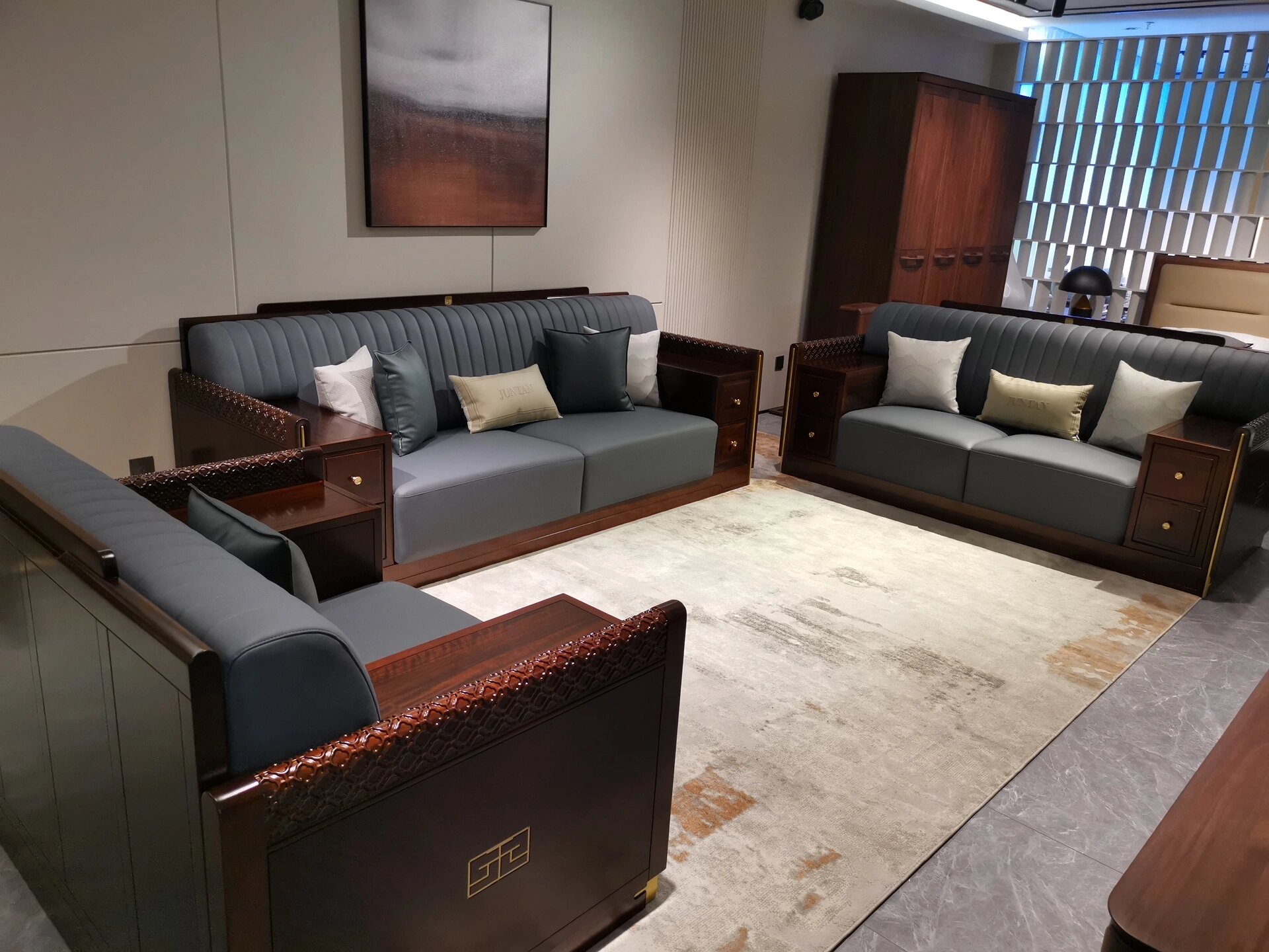 黑檀木新中式沙发真的是高端大气上档次