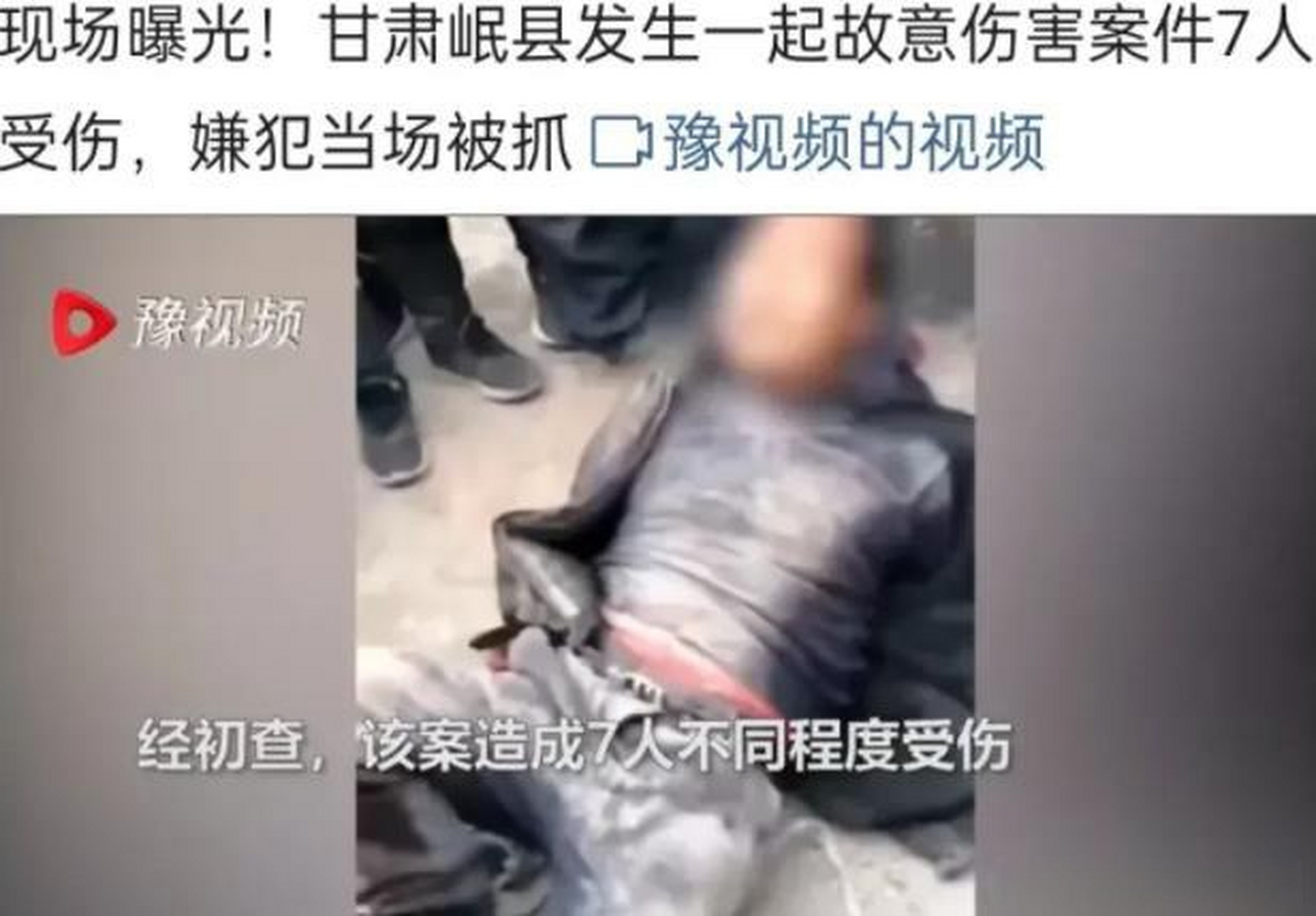 甘肃岷县,一男子一手拿着一把菜刀,一手拿着一把锤子,冲进正在上学的