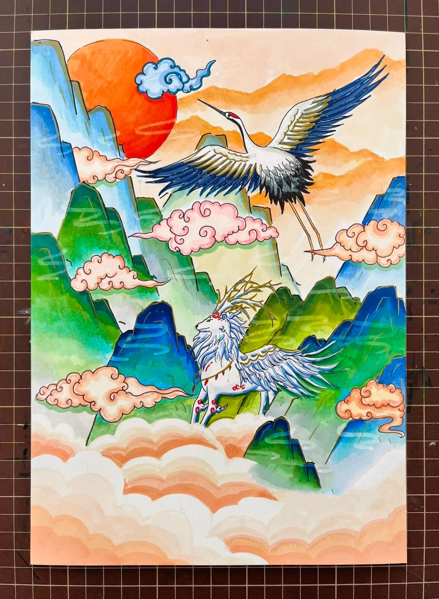 马克笔绘画『山海经