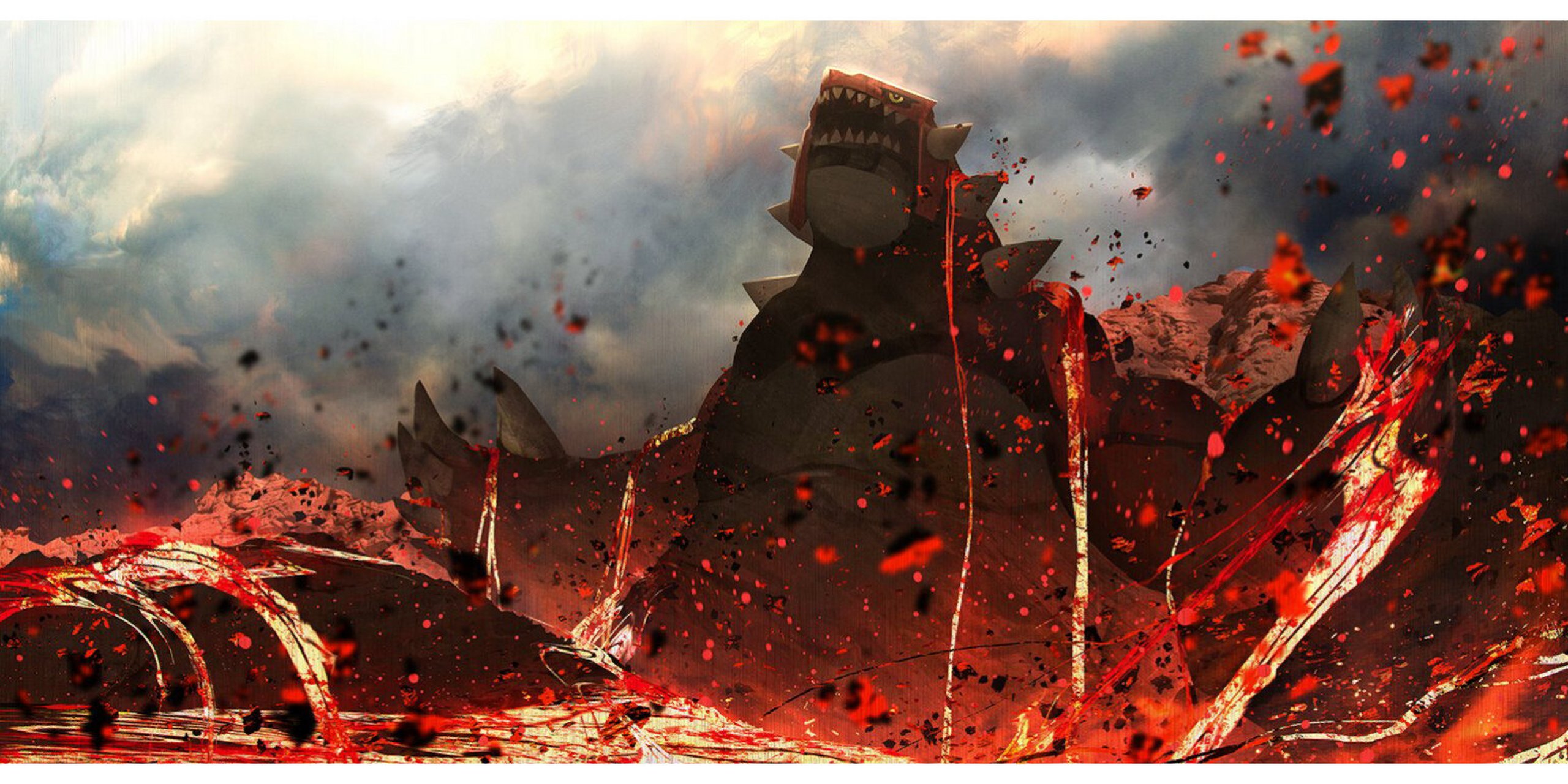 压迫感十足的宝可梦世界 固拉多和盖欧卡 每日壁纸 压迫感满满的固拉