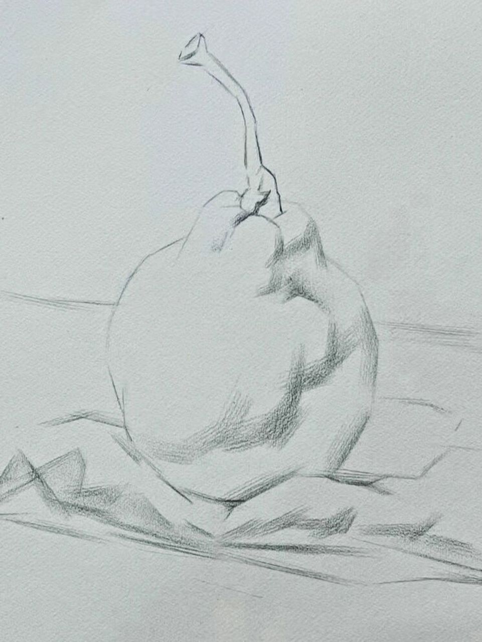 静物素描,梨子