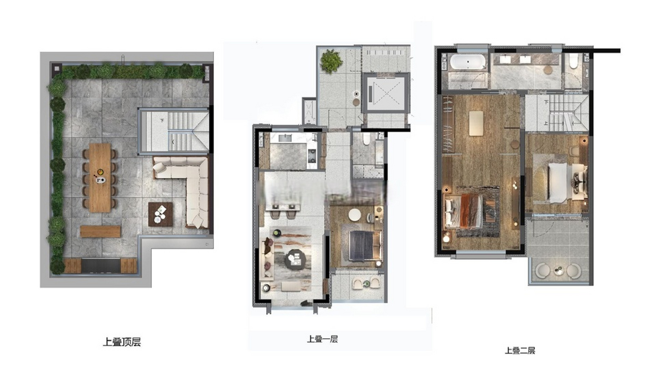 大厂叠拼别墅 开始排卡 先排先选 带车位 ①上叠边户22000,总价290万