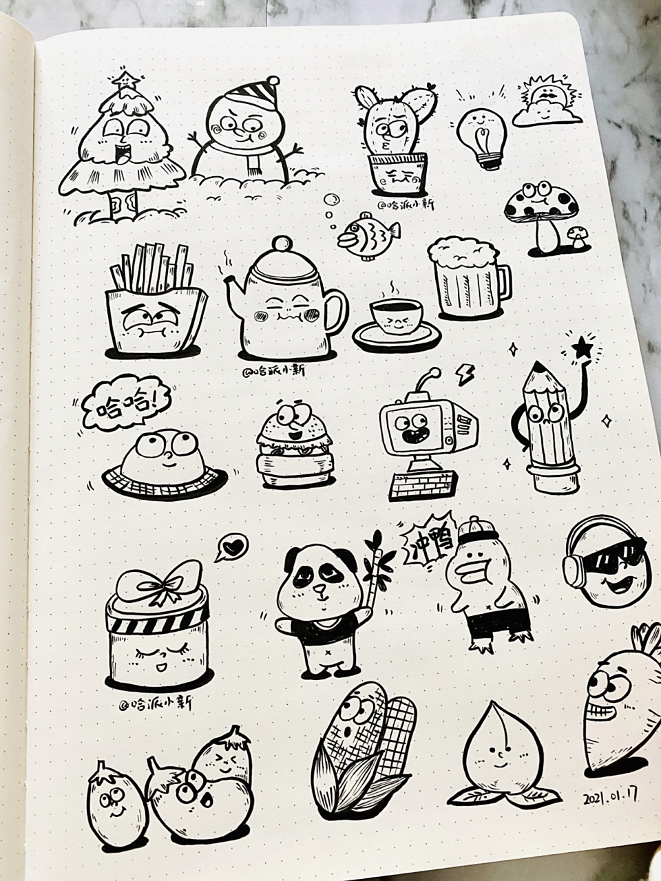 21/100 万物拟人绘|简笔画|零基础画画|d 参加万物拟人绘活动啦 画了