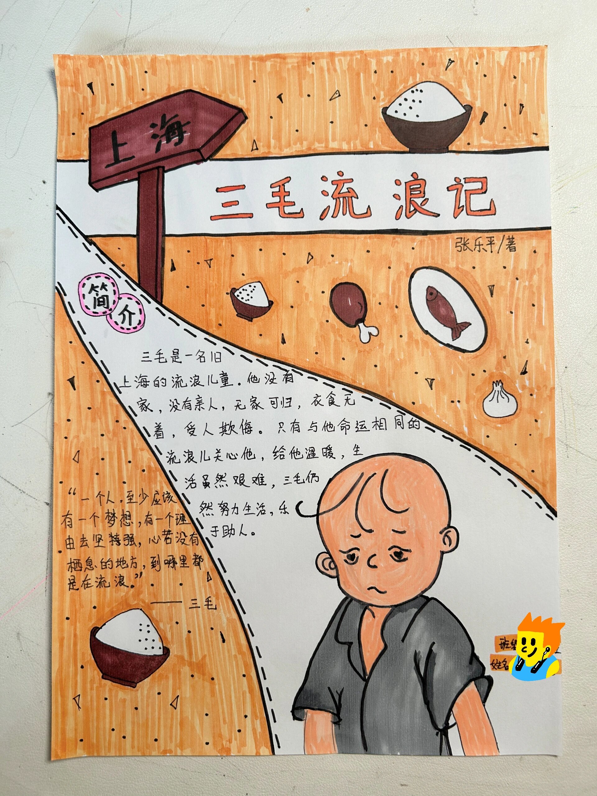 好书推荐卡 三毛流浪记