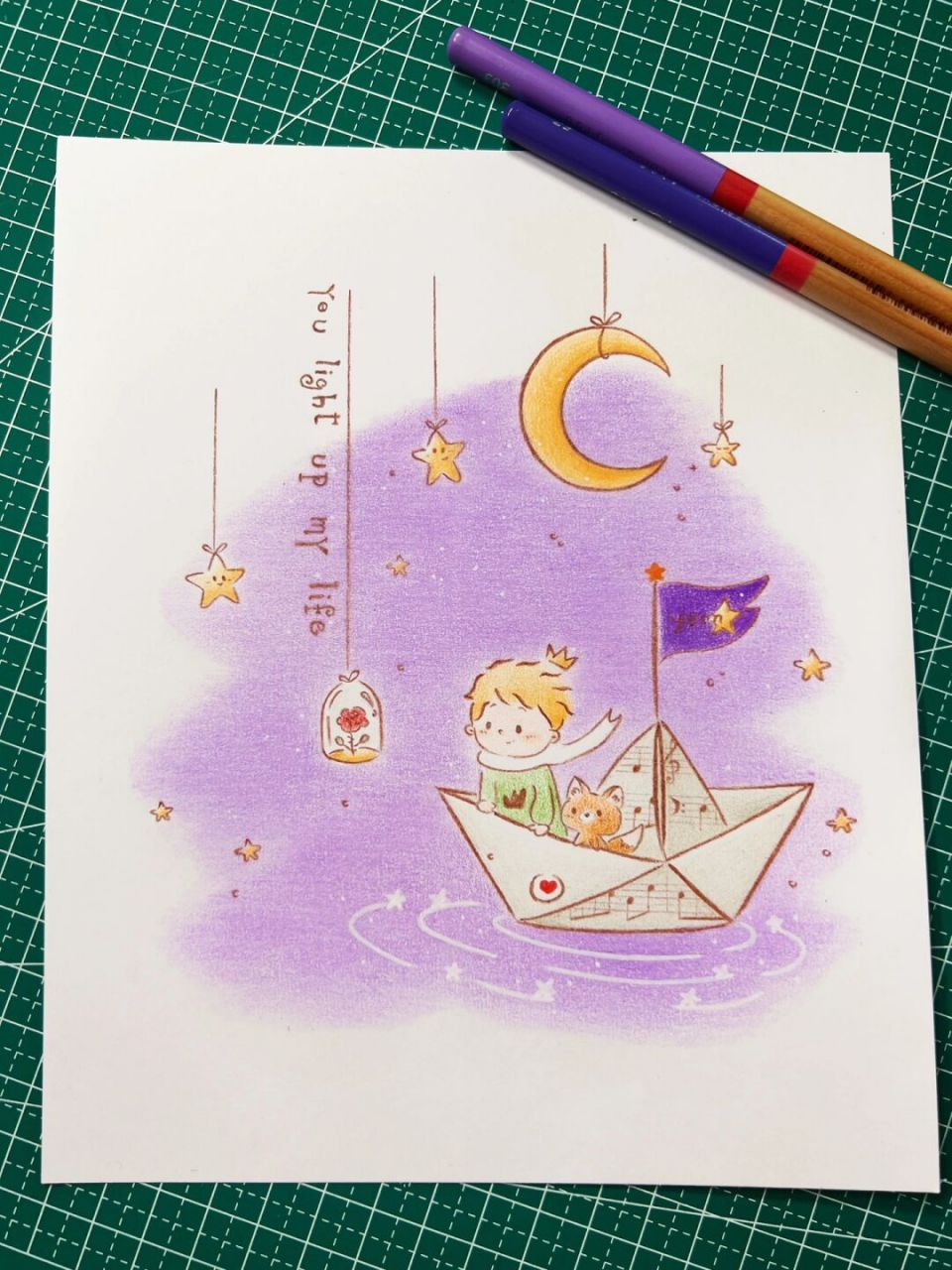 小王子(彩铅画.