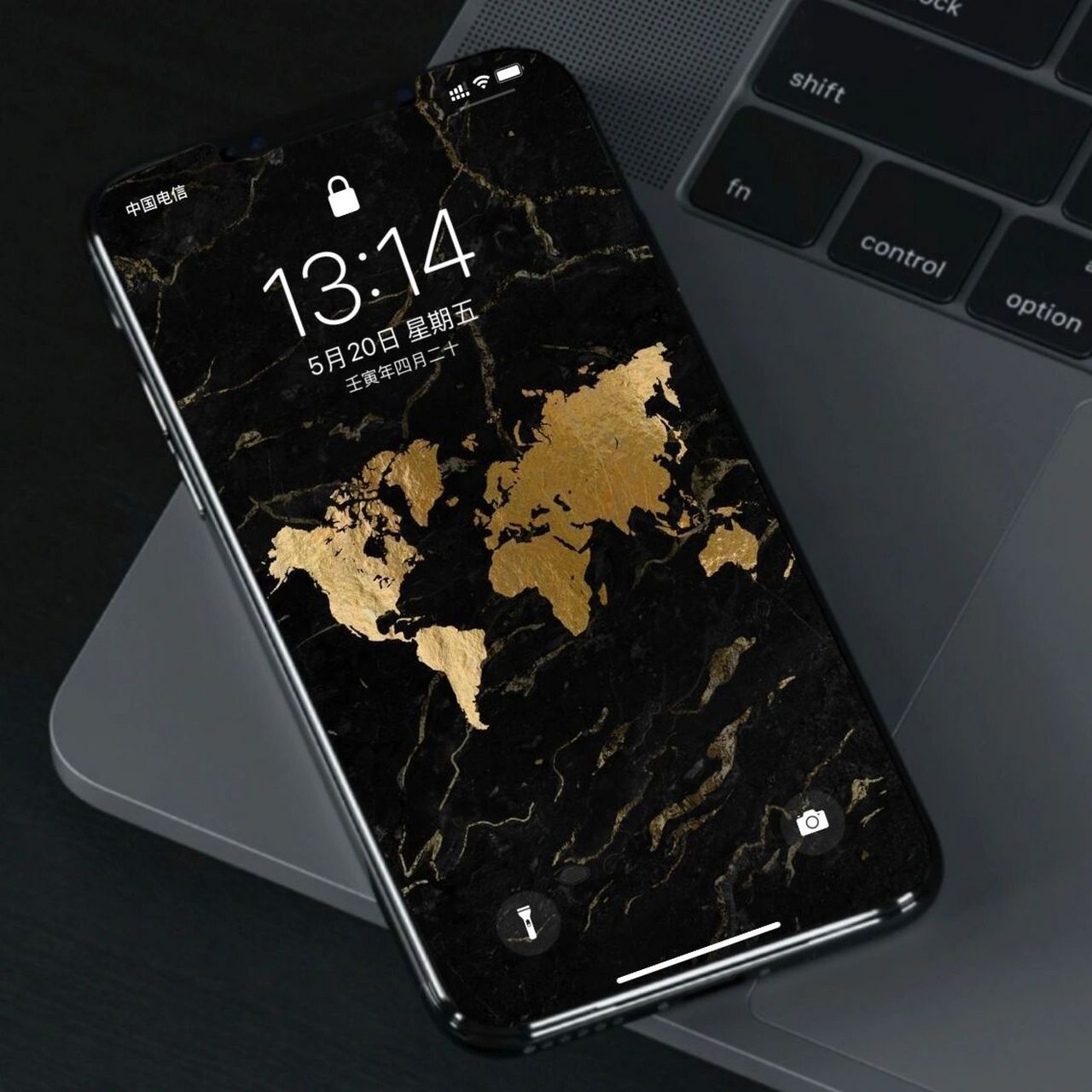 手机壁纸·高级感黑金(地图) 黑暗就在身边.