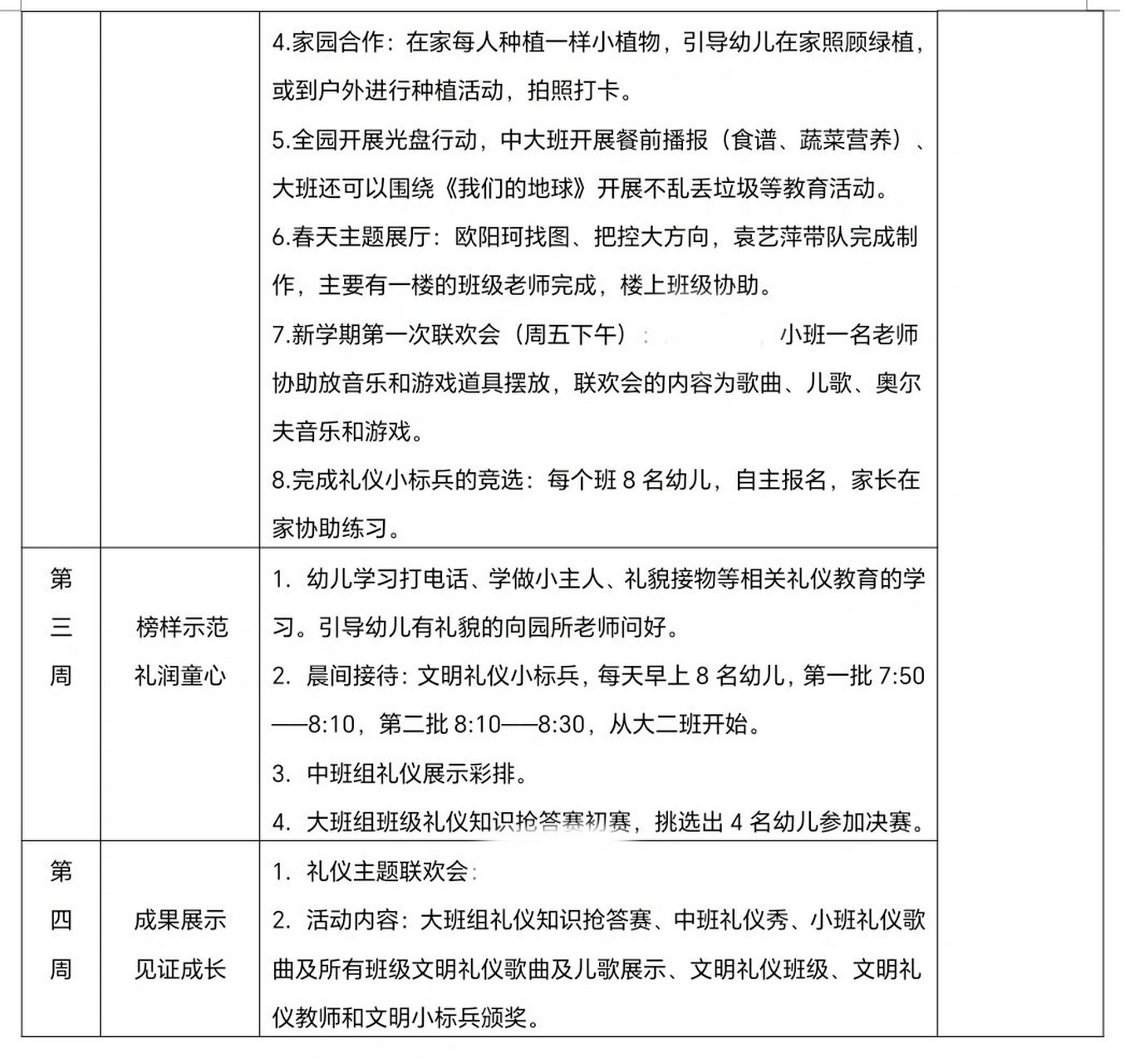 活动方案‖文明礼仪主题月